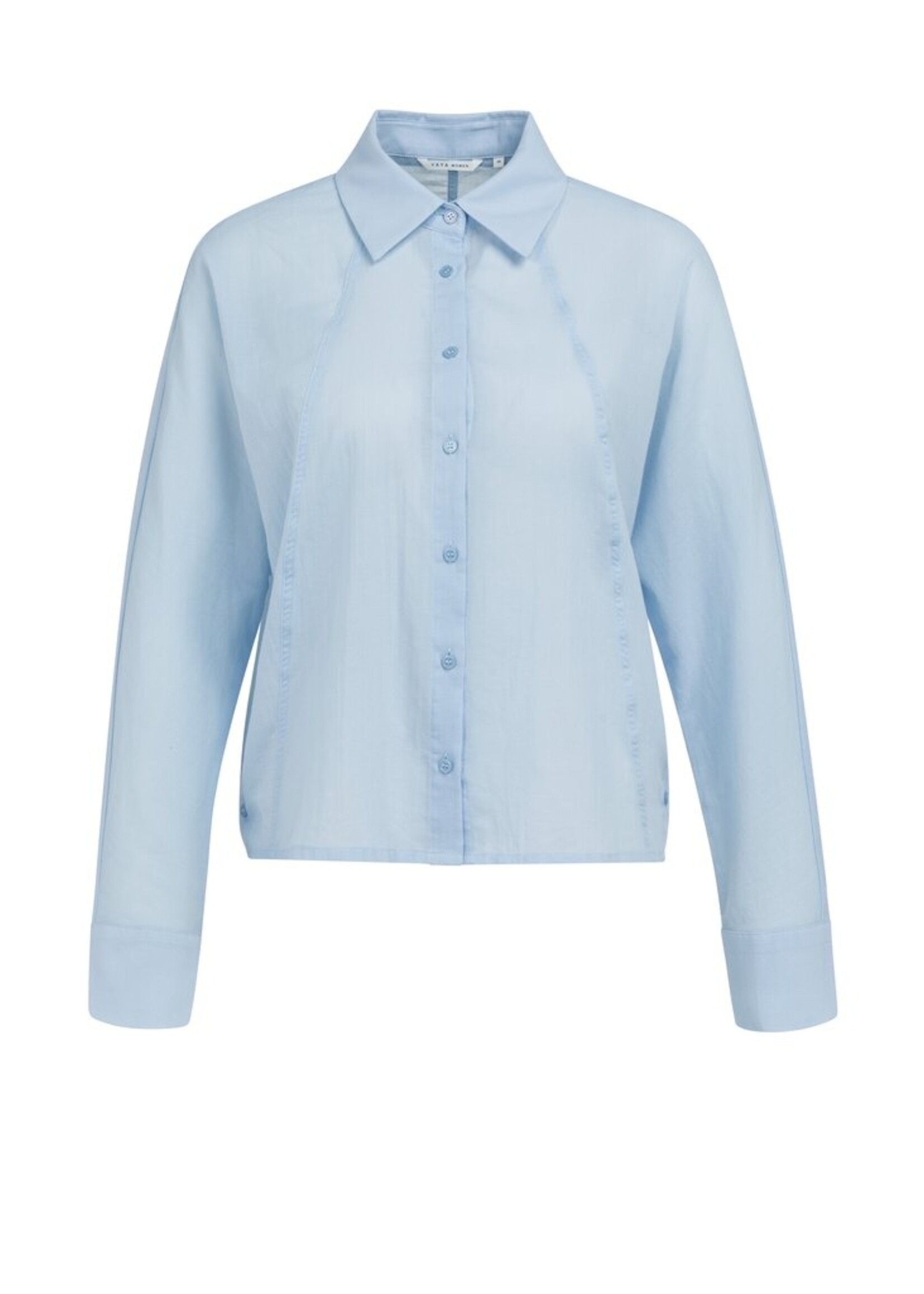 Yaya Yaya, Blouse met schuine naden en knoopdetails, Light blue, Size: