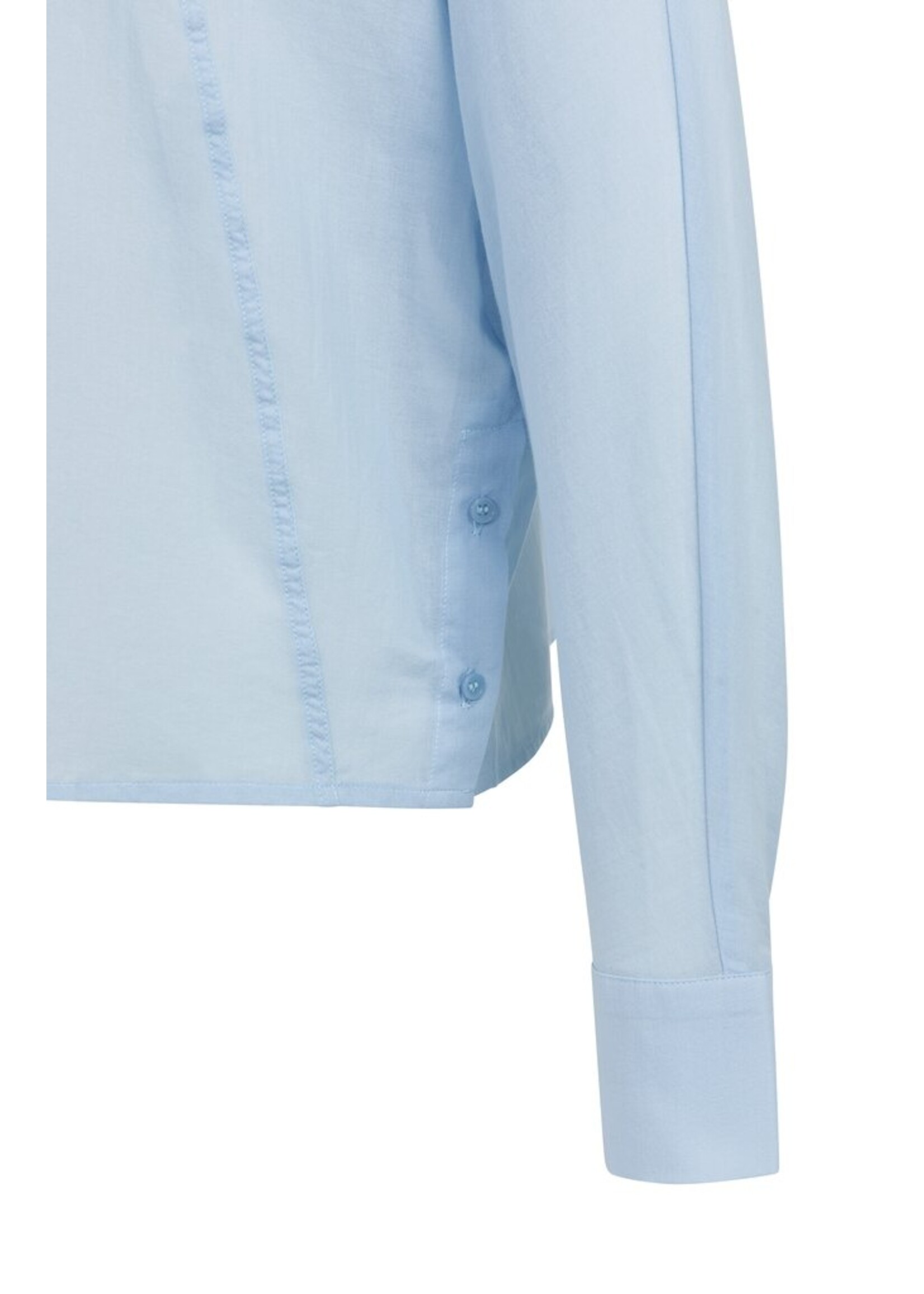 Yaya Yaya, Blouse met schuine naden en knoopdetails, Light blue, Size:
