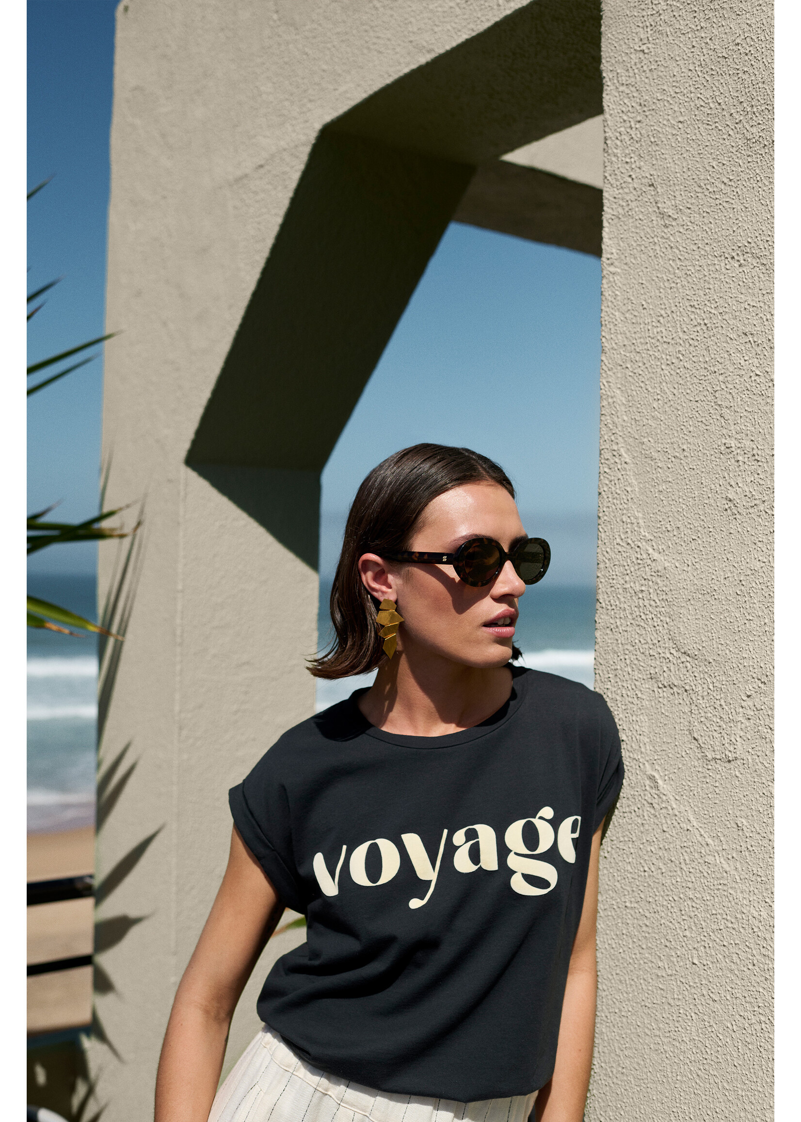 By-Bar By-Bar, tobi voyage top, jet black, Size: