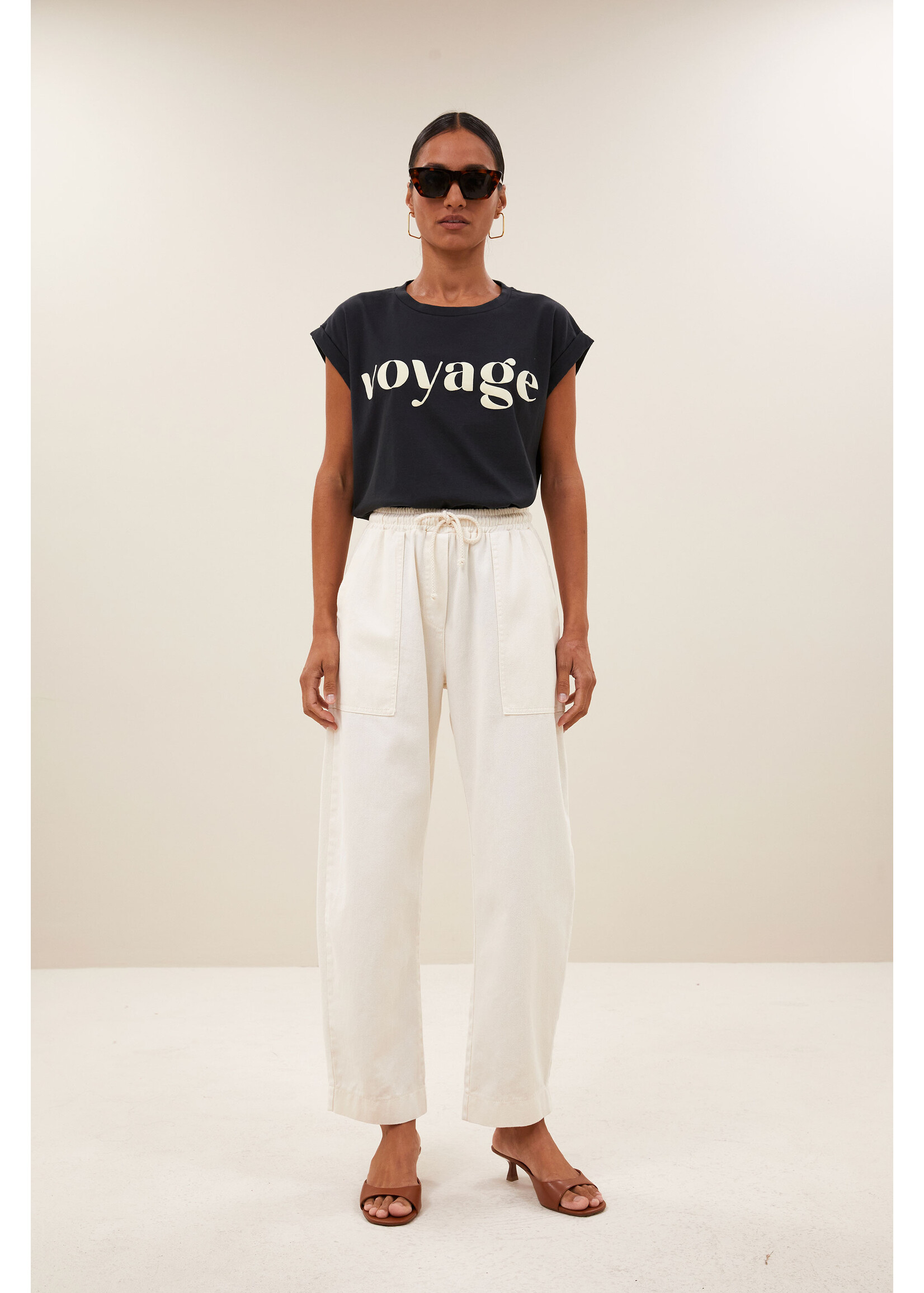 By-Bar By-Bar, tobi voyage top, jet black, Size: