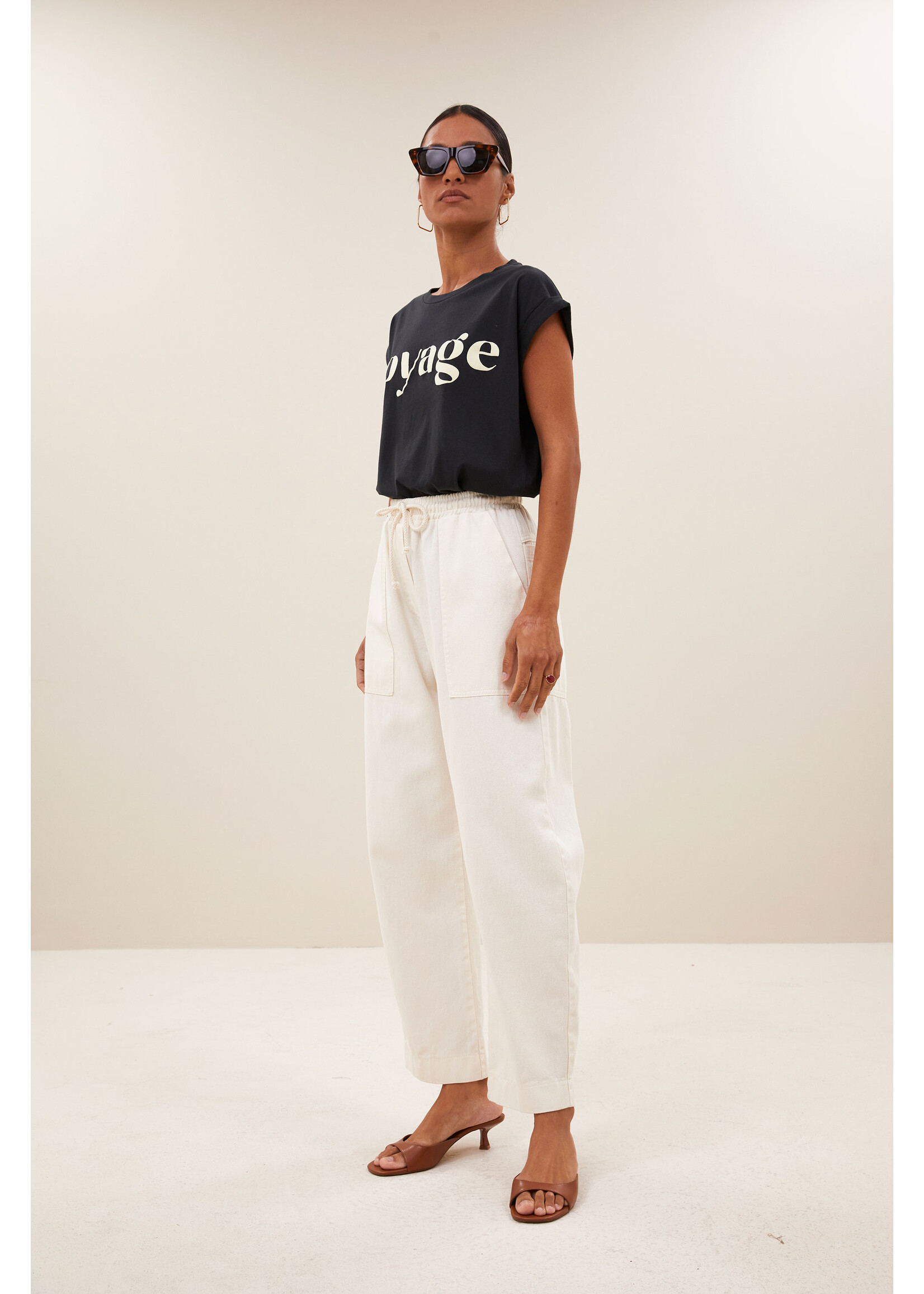 By-Bar By-Bar, tobi voyage top, jet black, Size: