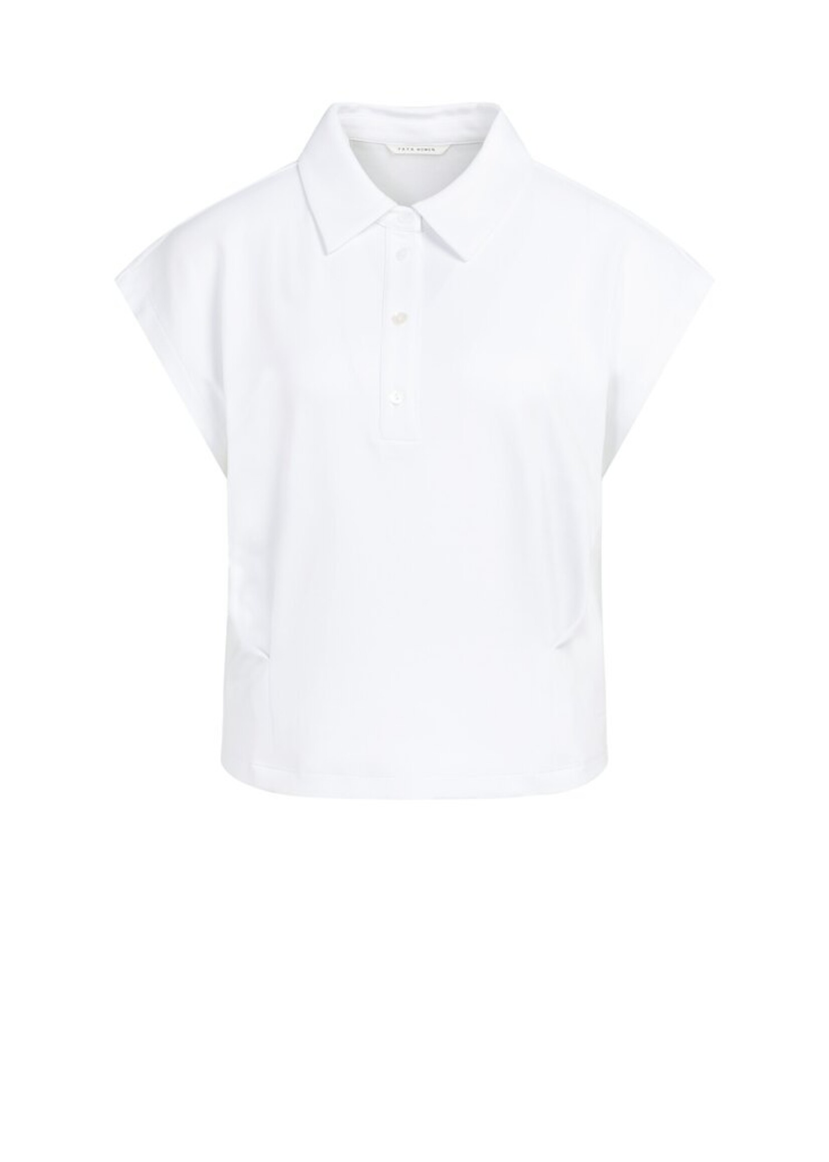 Yaya Yaya, Mouwloze jersey blouse met taillenaden, Pure white, size: