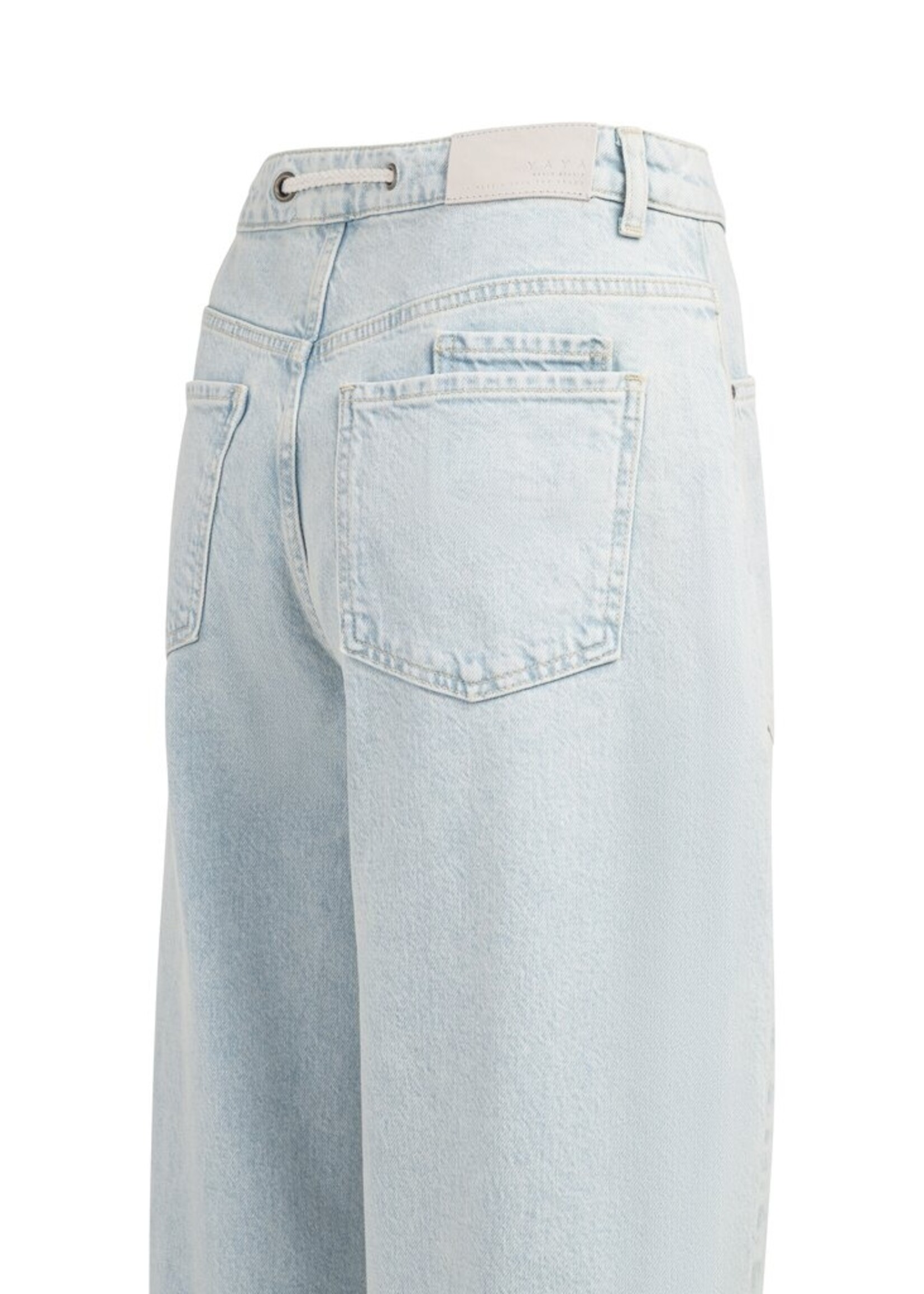 Yaya Yaya, Gekleurde denim met koordsluiting, light denim, Size: