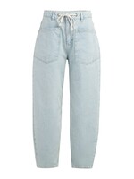 Yaya Yaya, Gekleurde denim met koordsluiting, light denim, Size: