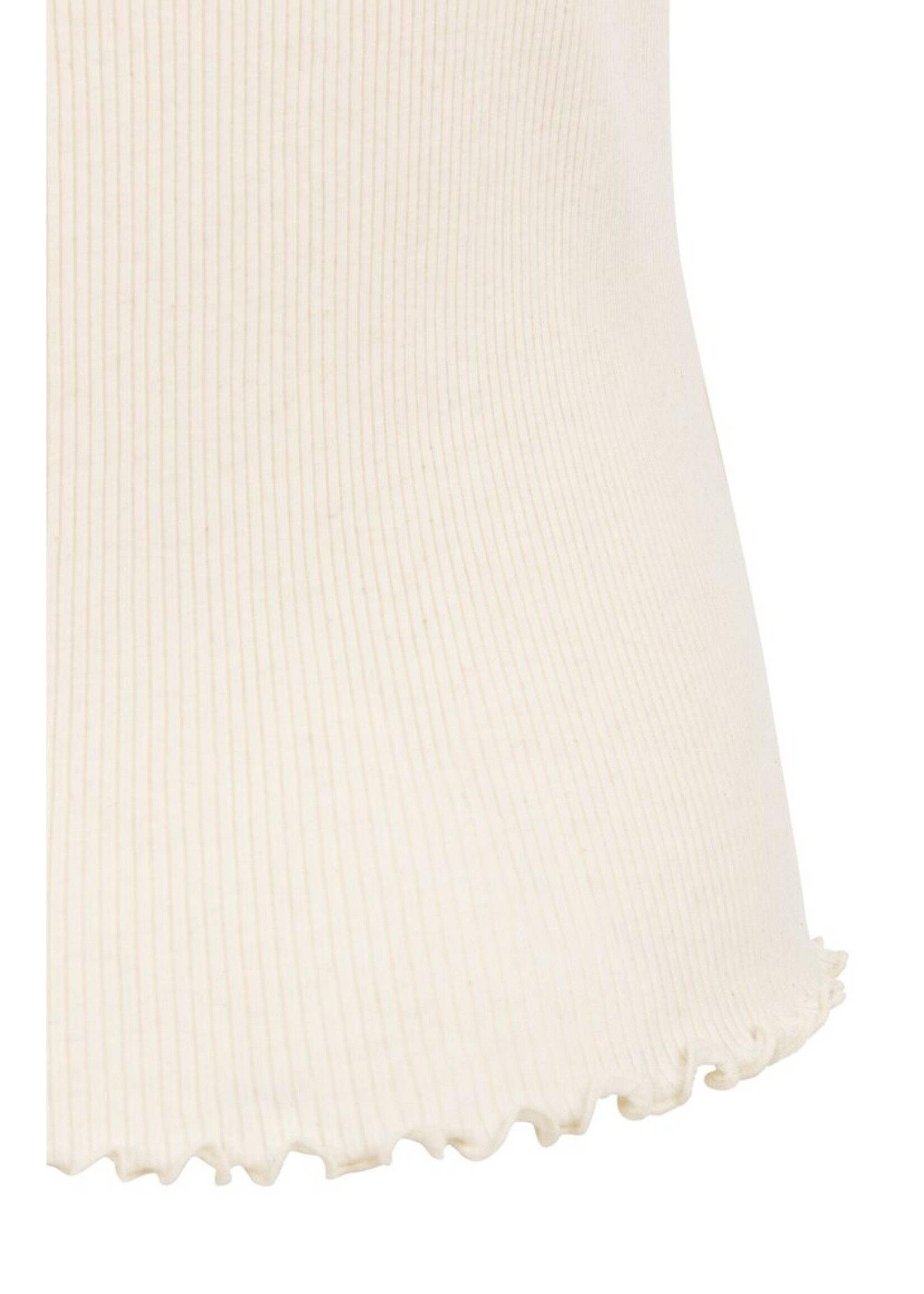 Yaya Yaya, Geribde top met rucheboorden, Creme beige melange, Size: