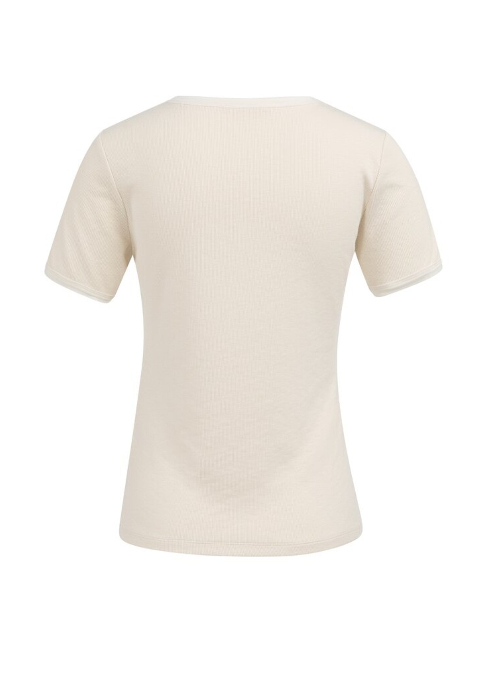 Yaya Yaya, T-shirt met mesh details, Creme beige, size: