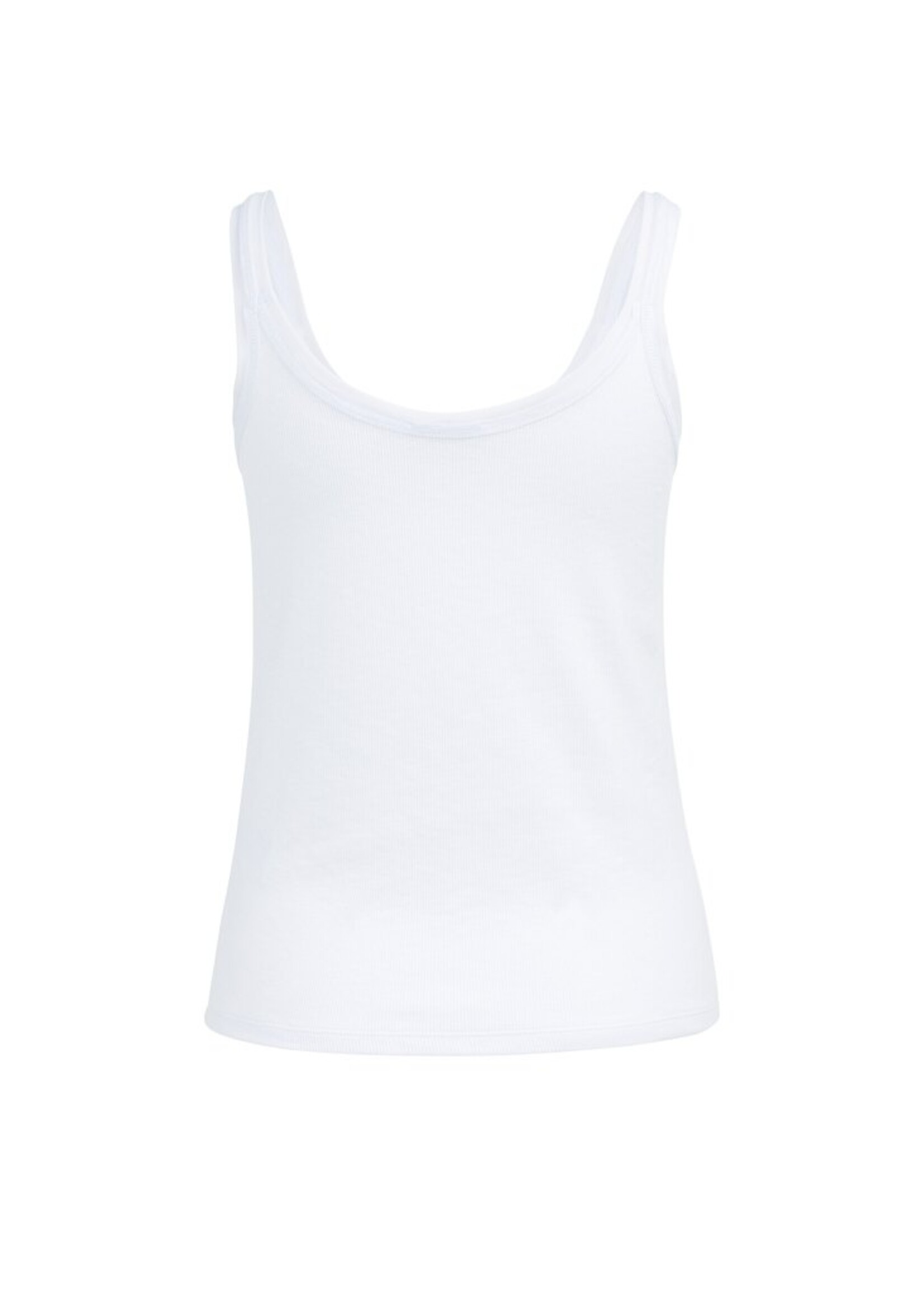 Yaya Yaya, Singlet met mesh afwerking, pure white, Size: