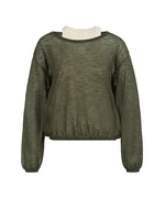 Yaya Yaya, Twinset trui met bijpassende singlet, Army green, Size: