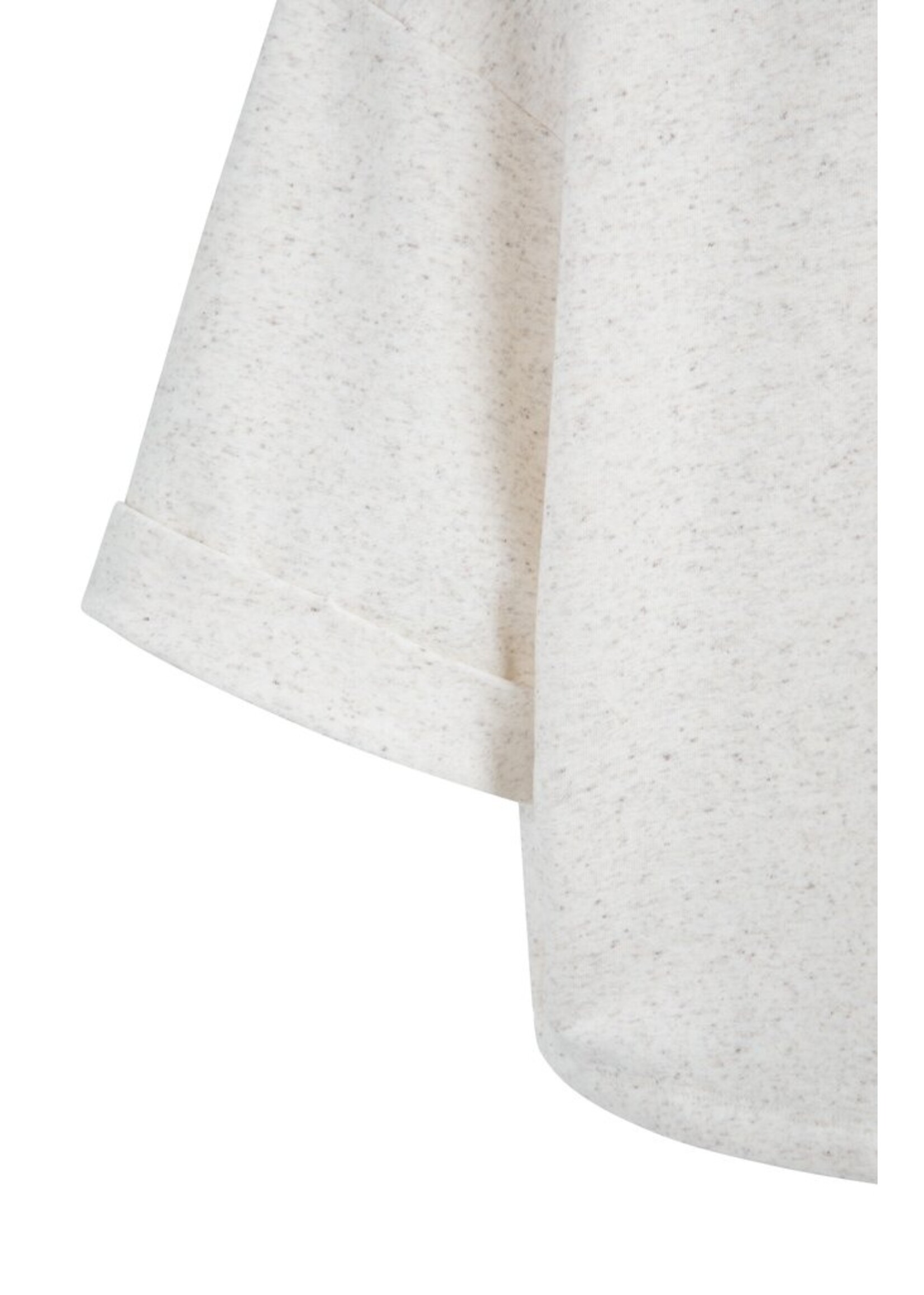 Yaya Yaya, Sweatshirt met omgeslagen mouwen en strikkoord, Ivory, Size: