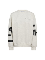 Haute L'amitie Haute l'amitié, Maxi Split Logo Sweat, Pearl melange, Size: