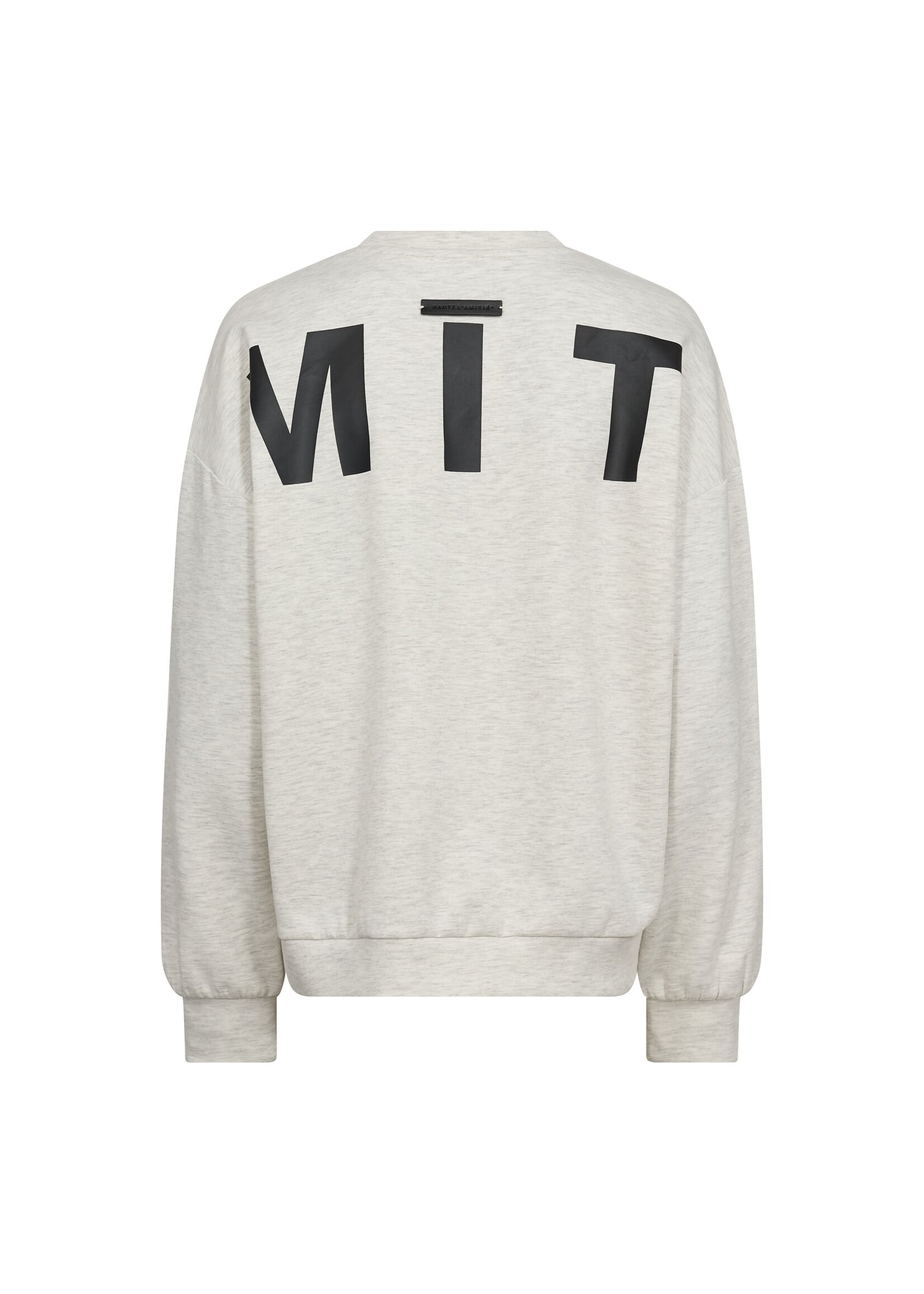 Haute L'amitie Haute l'amitié, Maxi Split Logo Sweat, Pearl melange, Size: