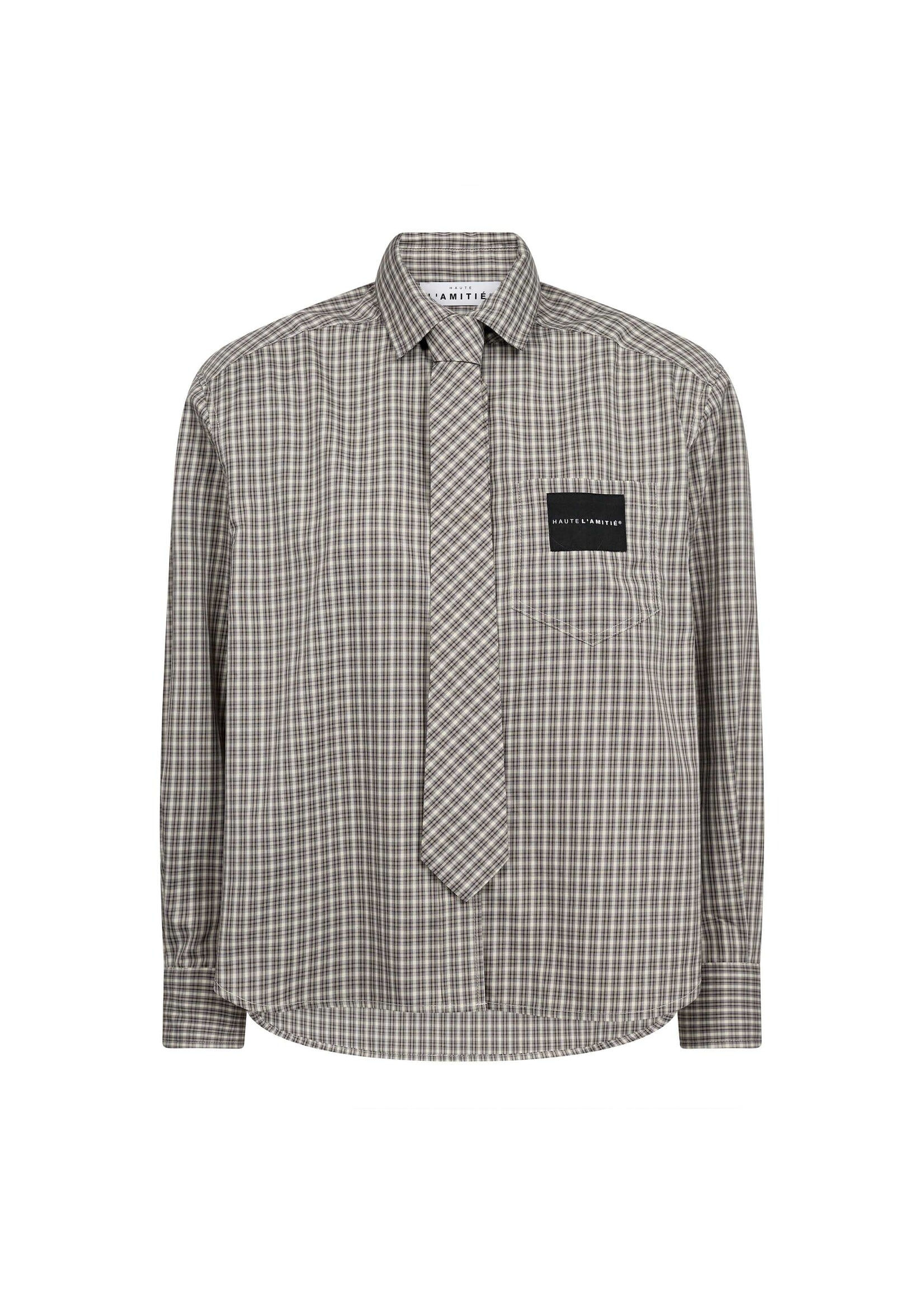 Haute L'amitie Haute l'amitié, Chess Tie Shirt, Beige, Size: