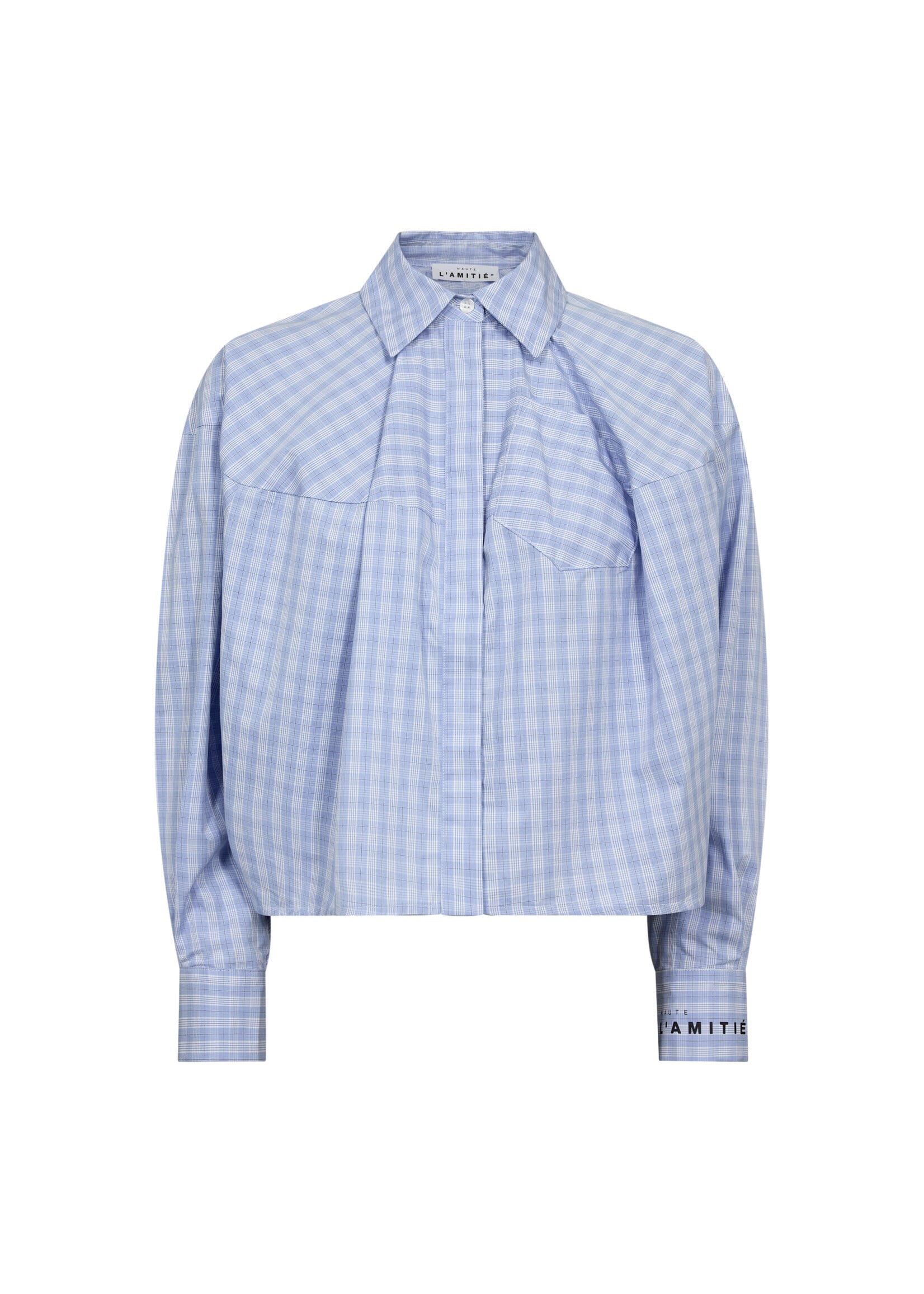 Haute L'amitie Haute l'amitie, Sophie Check Shirt, Pale blue, Size: