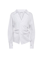 Haute L'amitie Haute l'amitie, Bell Zip Ball Shirt, White, Size: