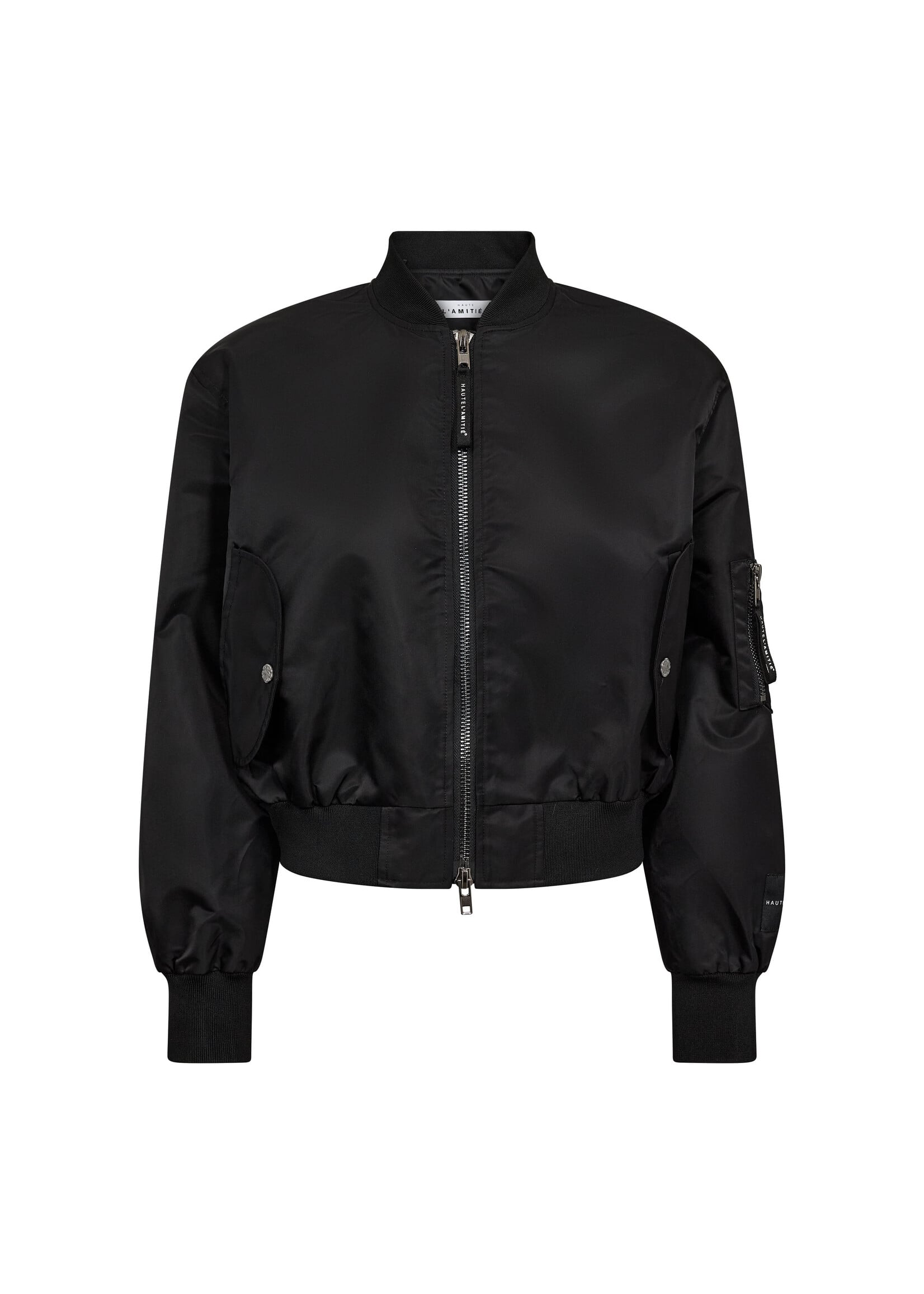 Haute L'amitie Haute l'amitié, Sally Crop Bomber, Black, size: