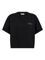 Haute L'amitie Haute L'amitie, HL Crew Neck Crop Tee, Black, Size: