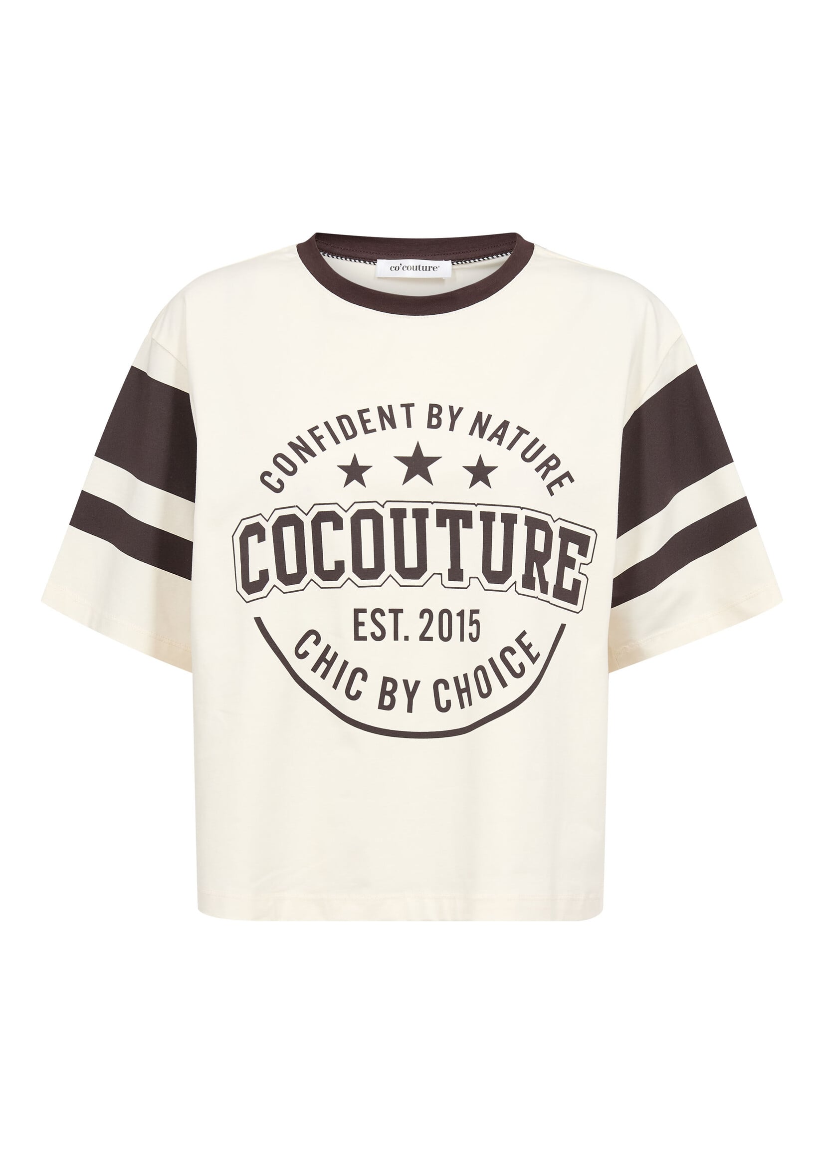 Co Couture Co'Couture, ConfidentCC Box Tee, Chocolate plum, Size: