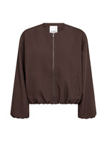 Co Couture Co'Couture, LunaCC Balloon Zip Jacket, Dark brown, Size: