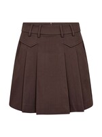 Co Couture Co'couture, LunaCC Pocket Pleat Mini Skirt, Dark brown, Size: