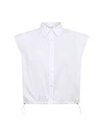 Co Couture Co'Couture, ElaraCC Pleat SS Shirt, White, size: