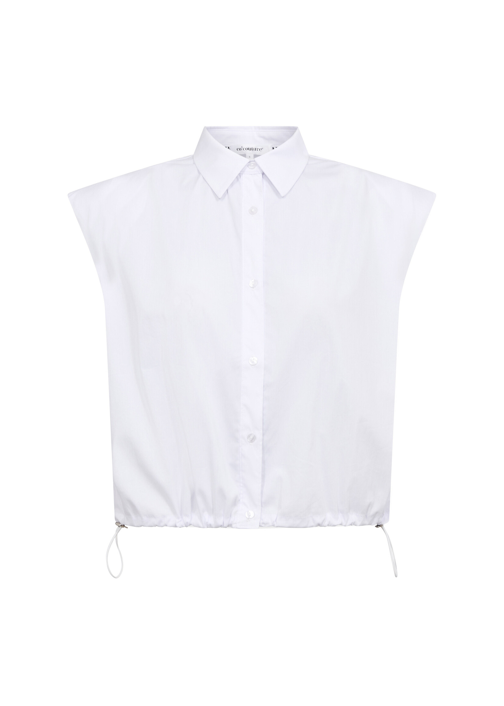 Co Couture Co'Couture, ElaraCC Pleat SS Shirt, White, size: