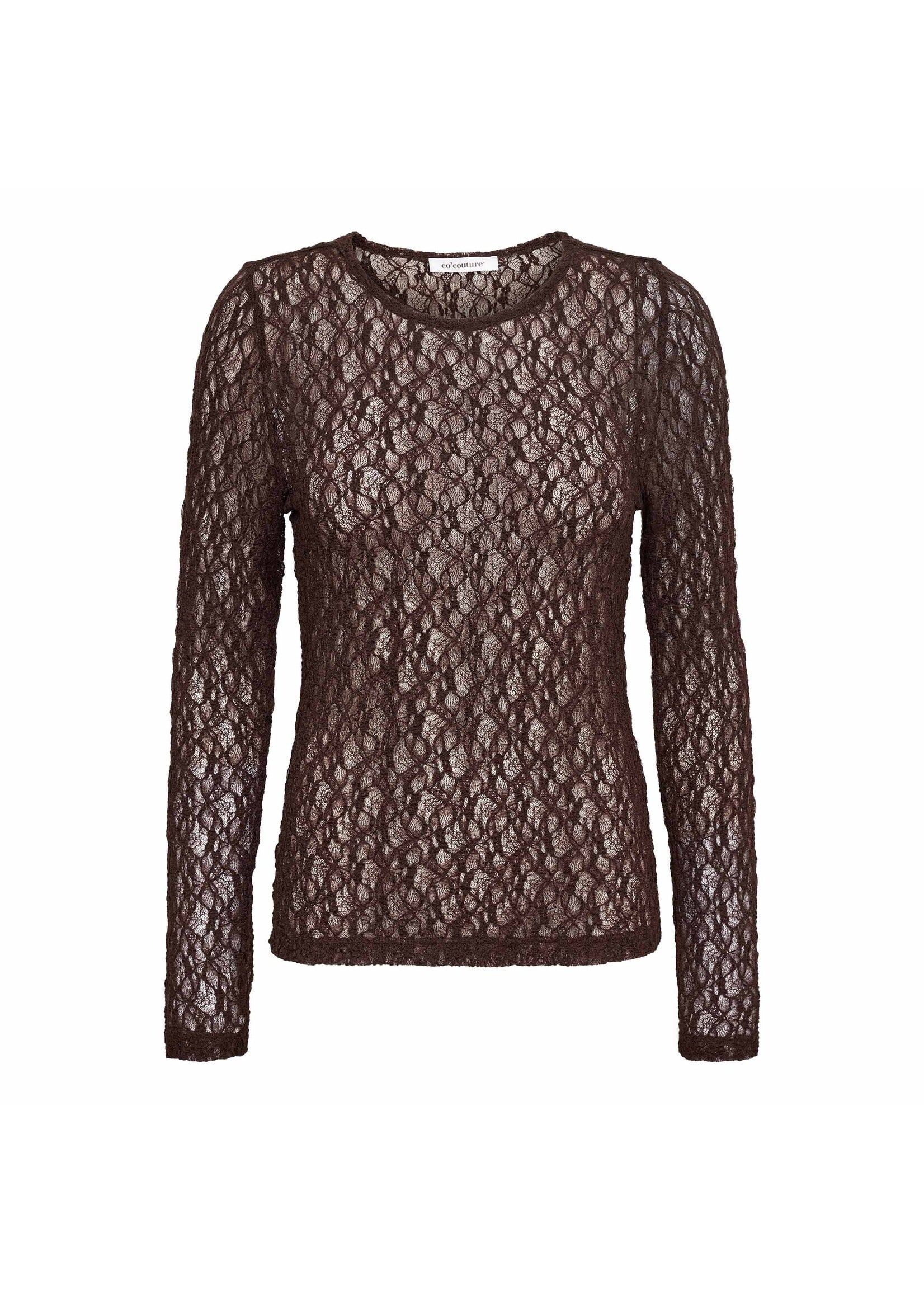 Co Couture Co'couture, BarnaCC O-Neck Blouse, Dark brown, Size: