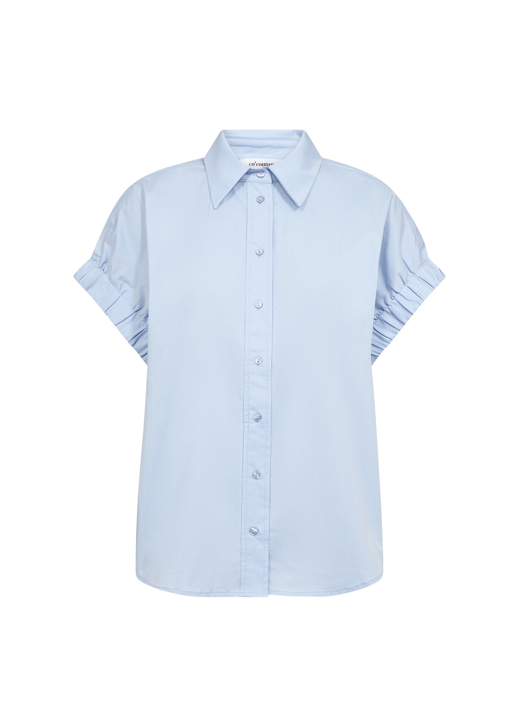 Co Couture Co'Couture, PoppyCC Elastic Cuff SS Shirt, Pale blue, Size: