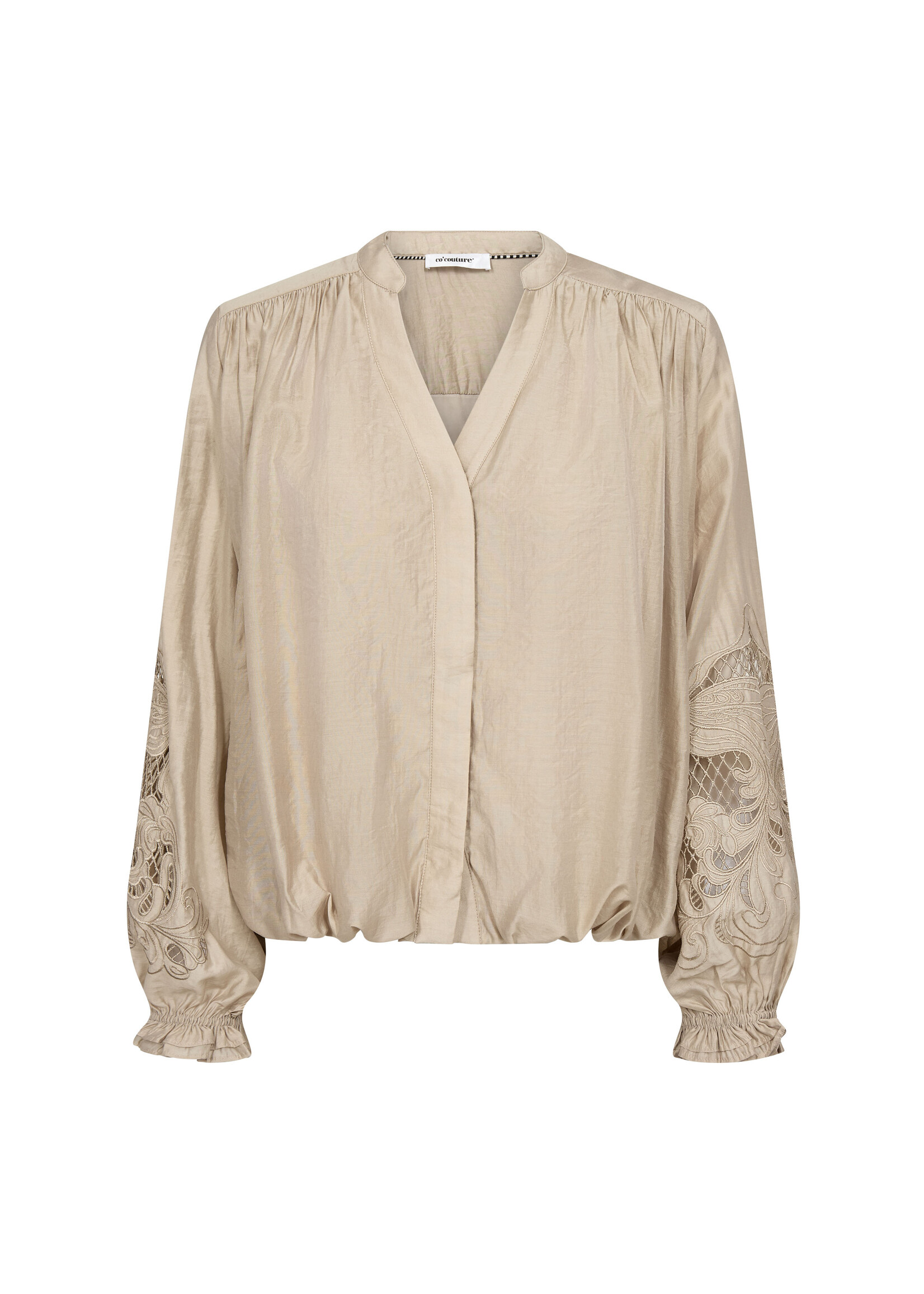 Co Couture Co'couture, DelinCC Balloon Emb Shirt, Mink, size: