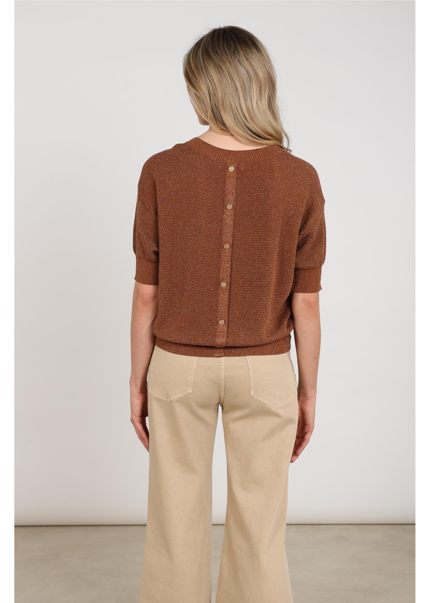 Nukus Nukus, Kinty Top Lurex, Espresso, Size: