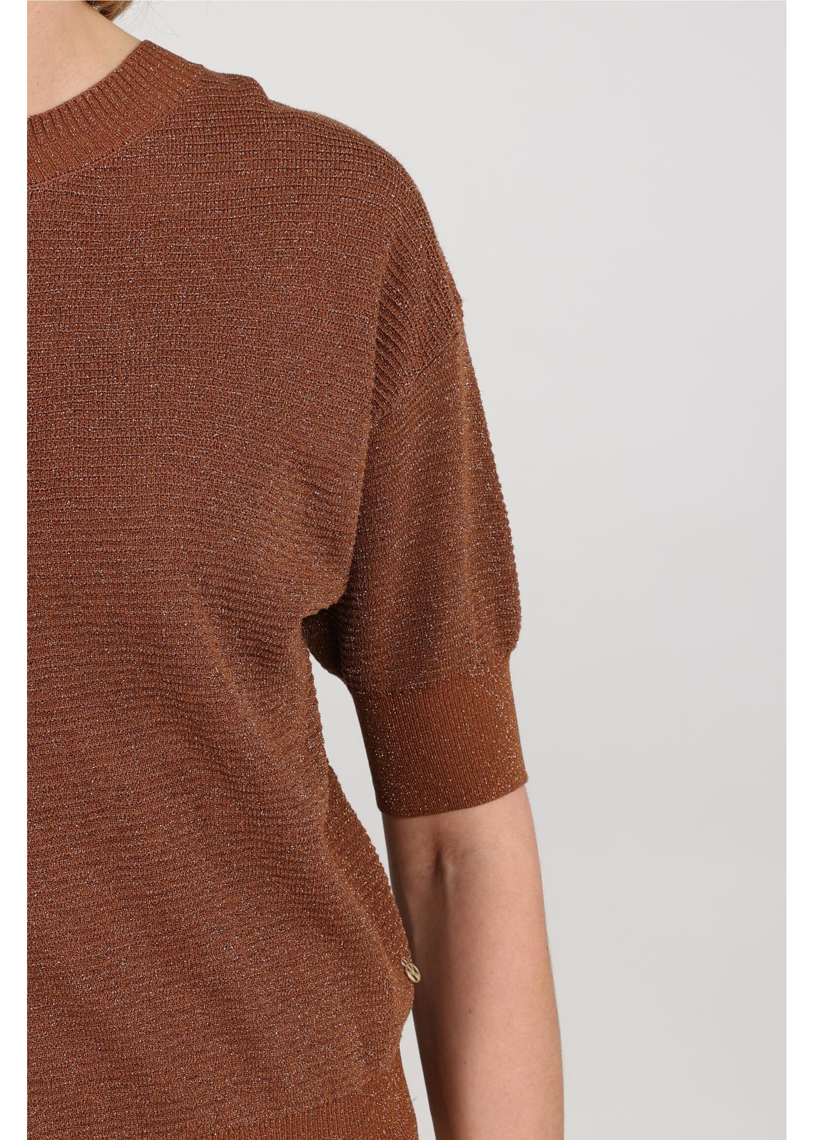 Nukus Nukus, Kinty Top Lurex, Espresso, Size: