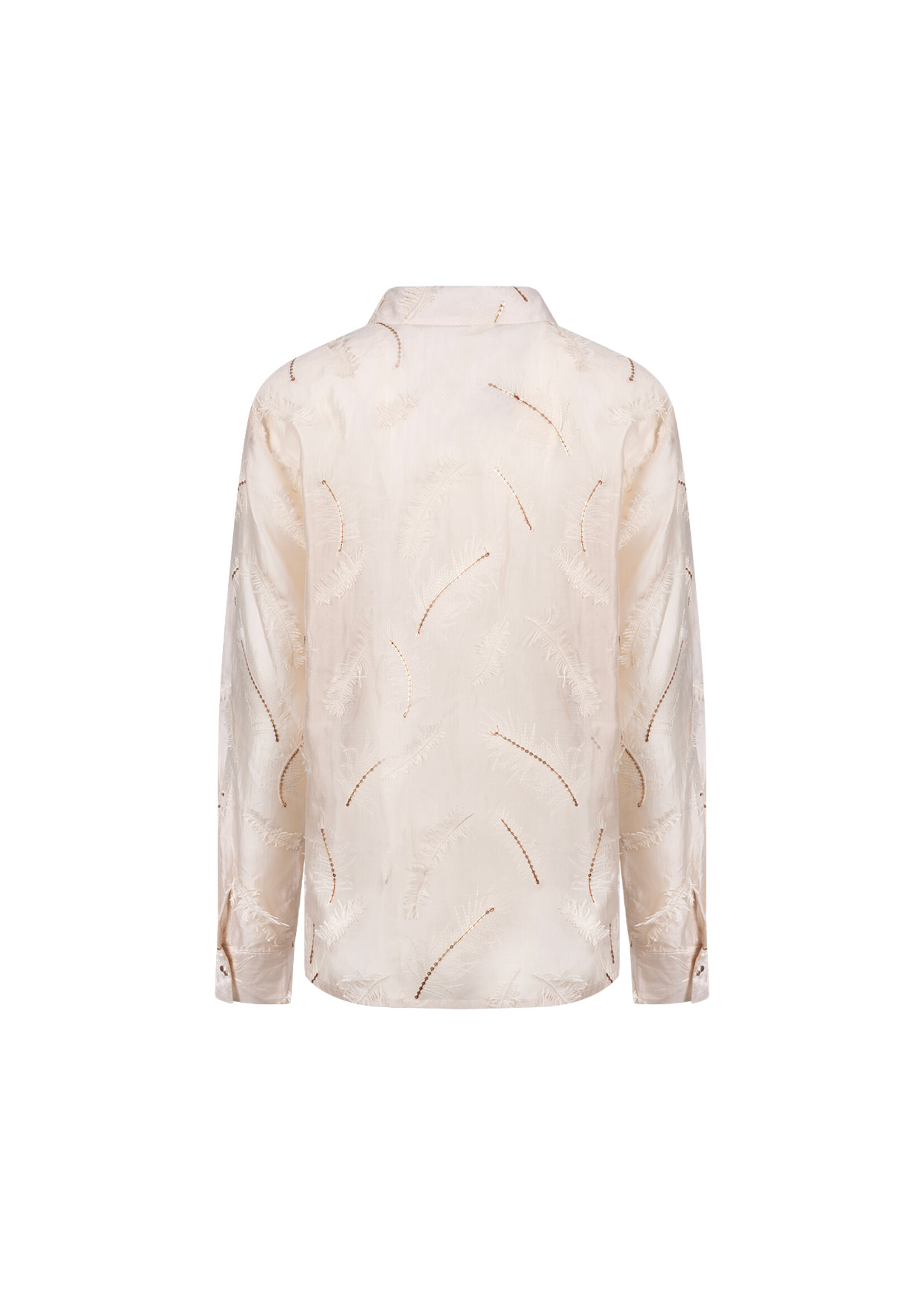 Nukus Nukus, Aysha Blouse Feathers, Sand, Size:
