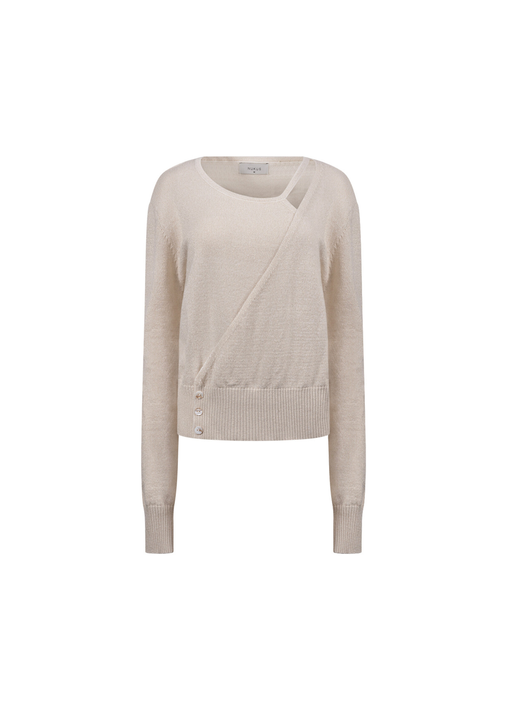 Nukus Nukus, Kolli Pullover Lurex, Off white, size: