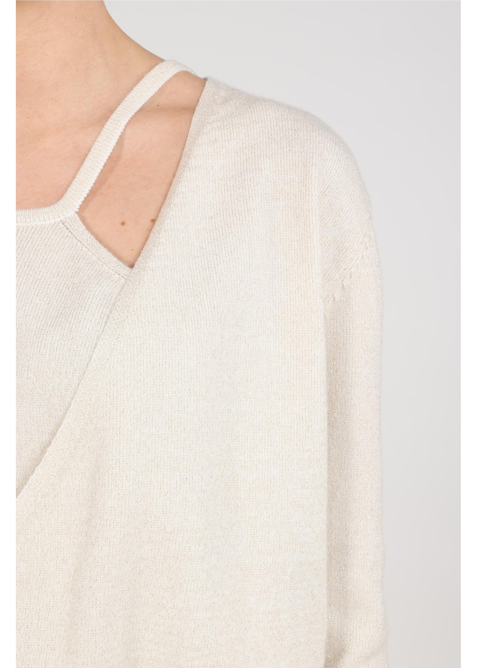 Nukus Nukus, Kolli Pullover Lurex, Off white, size: