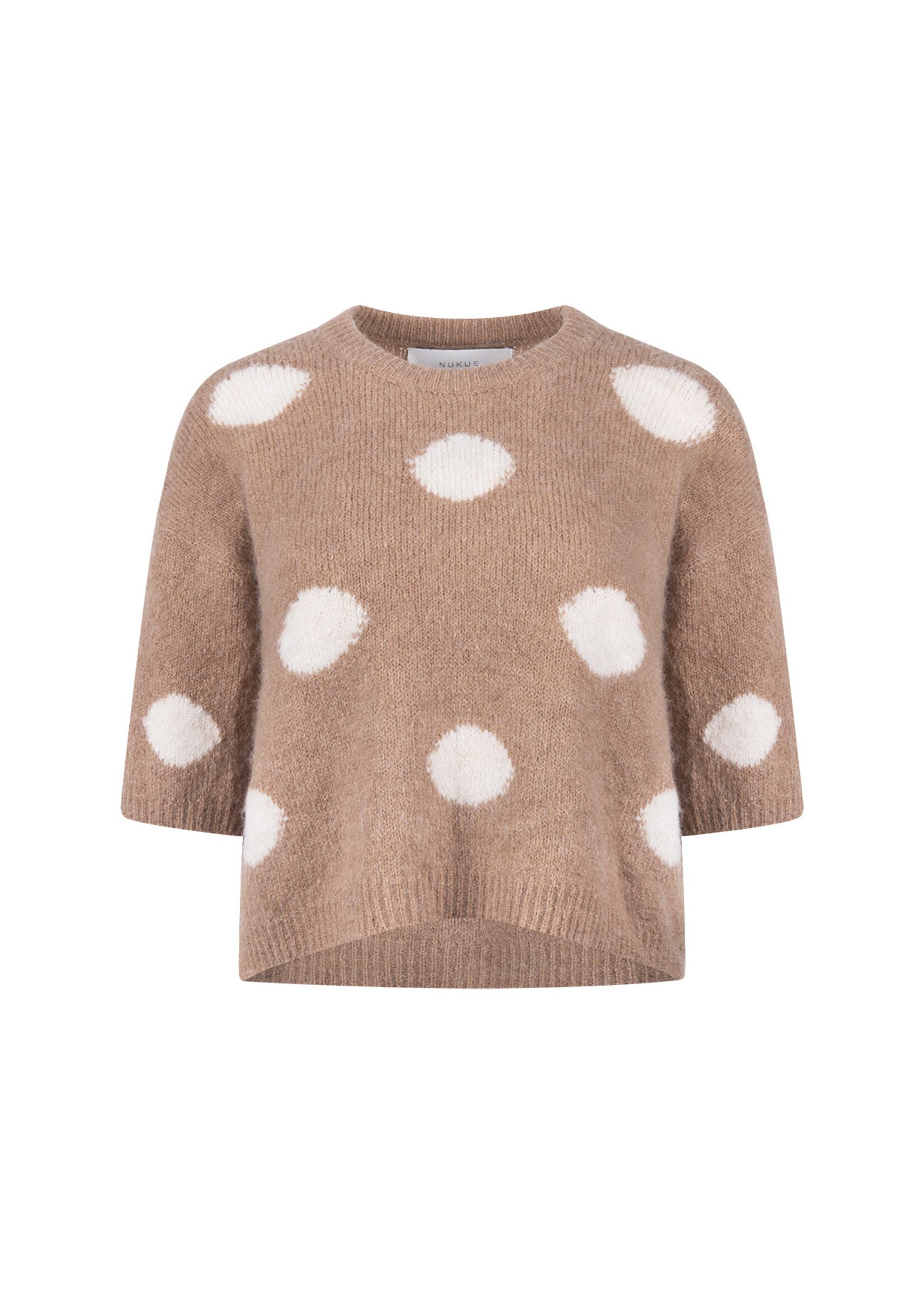 Nukus Nukus, Lara Pullover Dots , Taupe, Size: