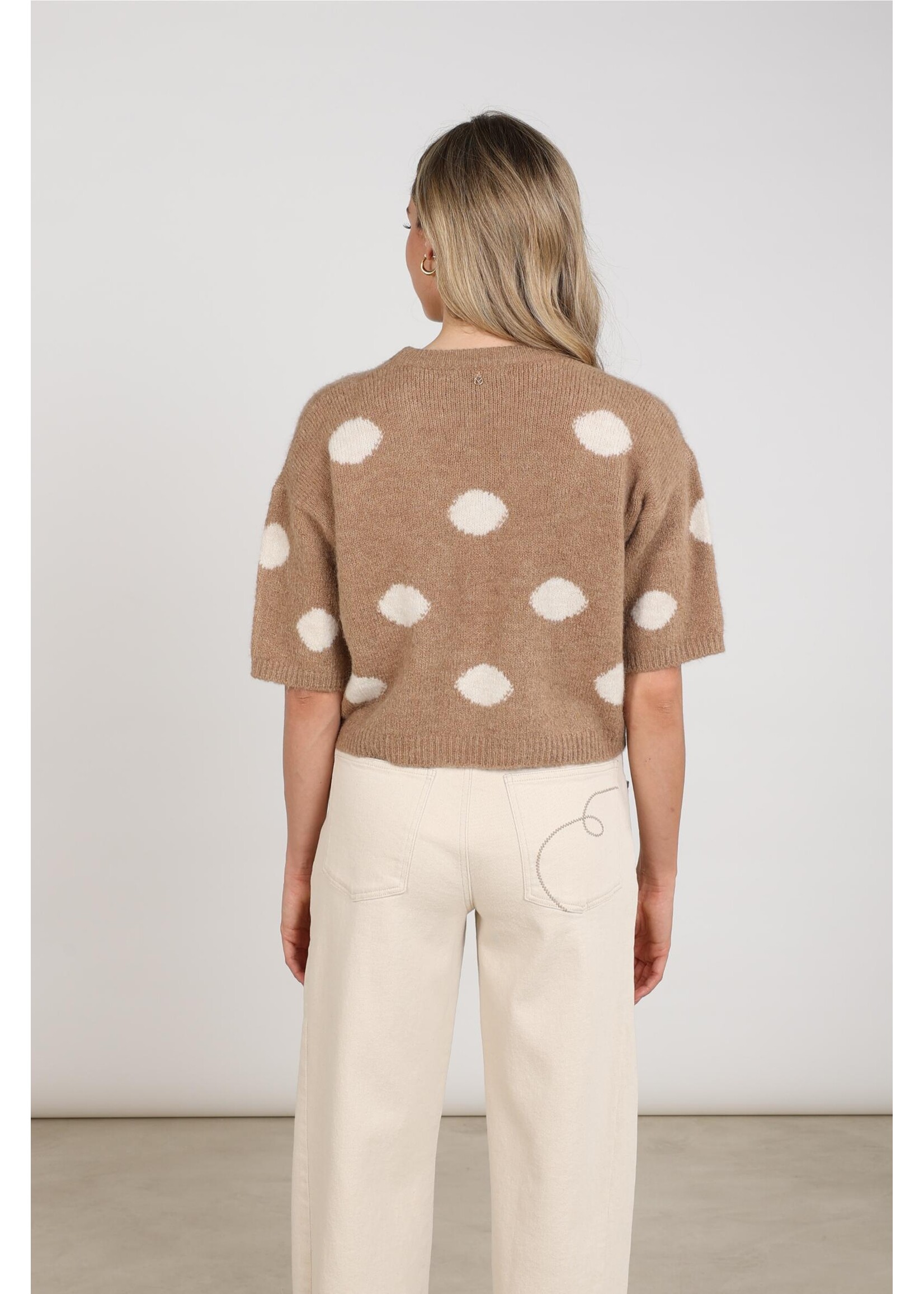 Nukus Nukus, Lara Pullover Dots , Taupe, Size: