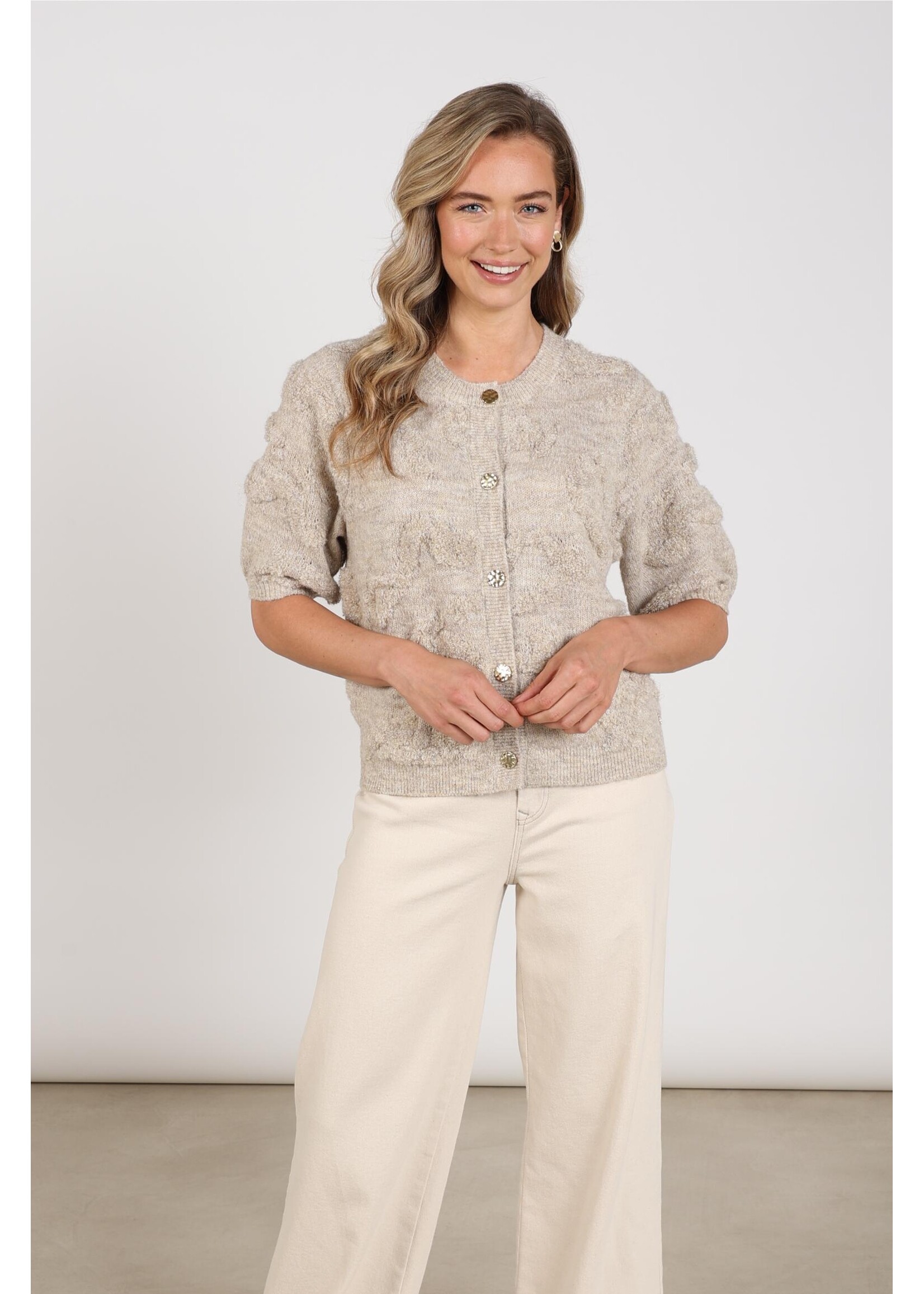 Nukus Nukus, Maggy Cardigan SS, Sand, Size: