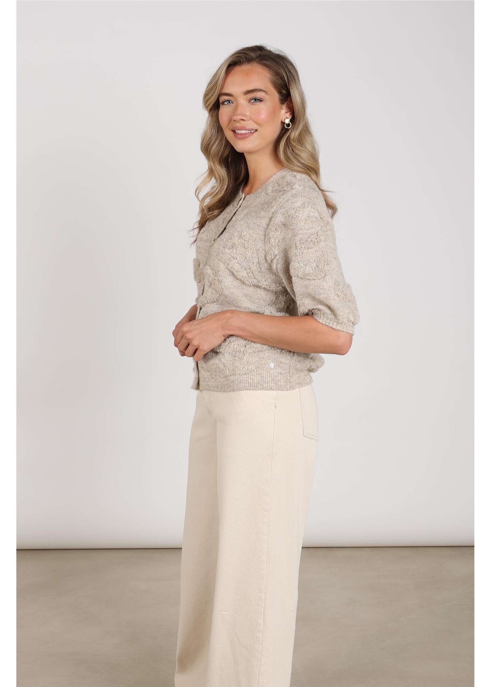 Nukus Nukus, Maggy Cardigan SS, Sand, Size: