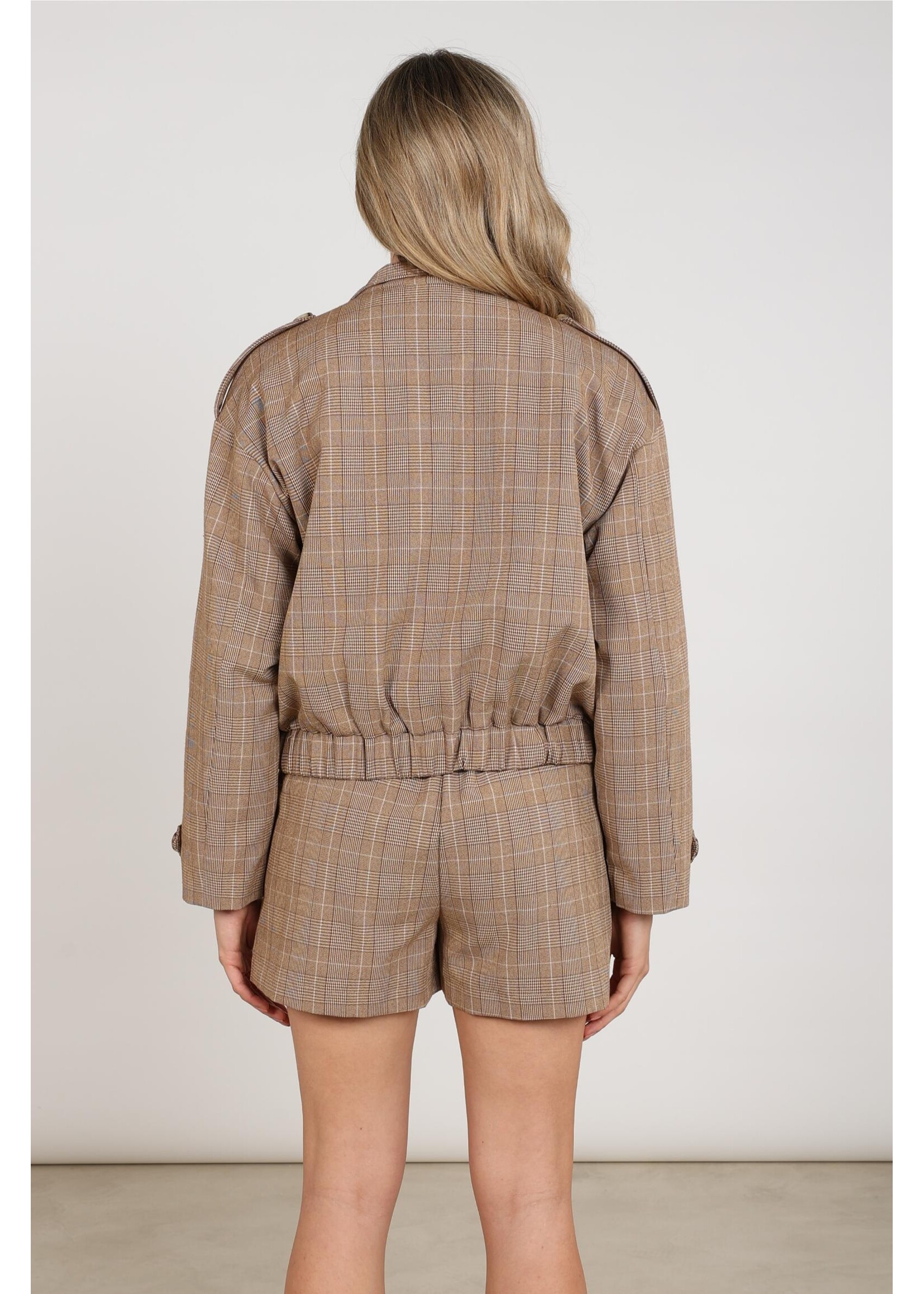 Nukus Nukus, Hope Jacket Check, Toffee, Size:
