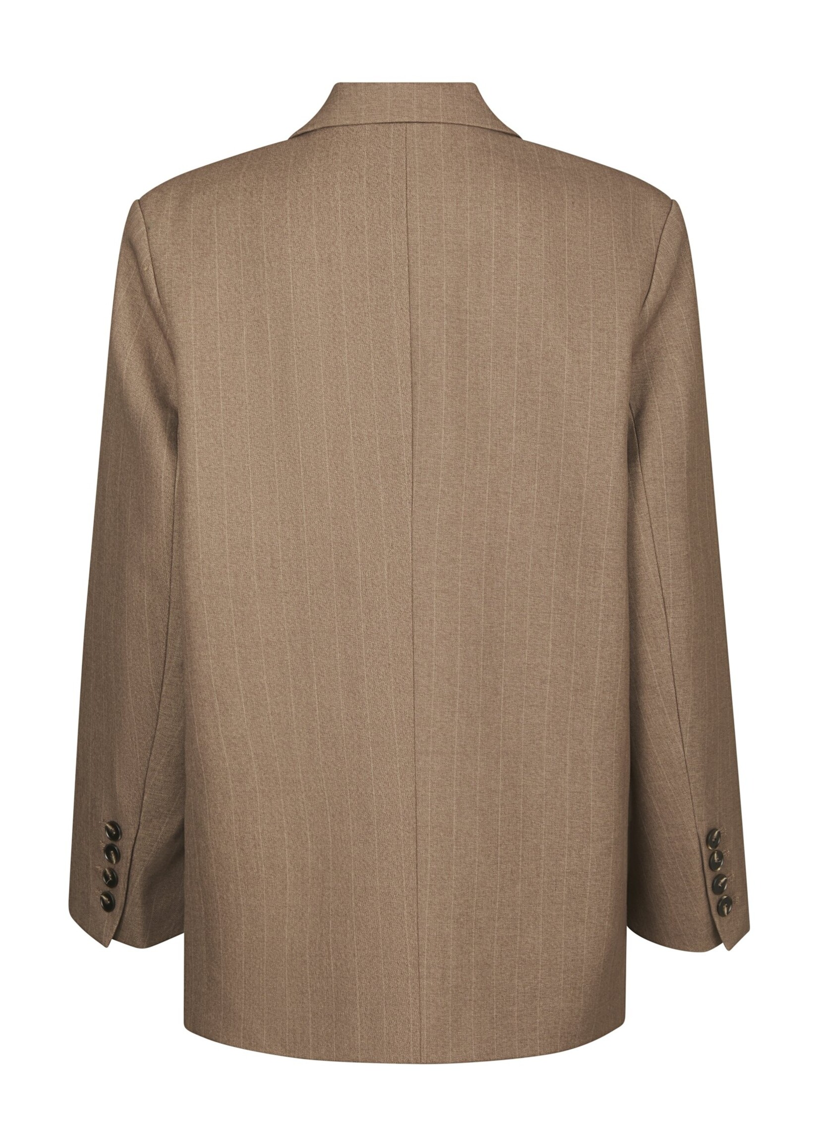 Neo Noir Neo Noir, Gaby Pinstripe Blazer, Taupe, size: