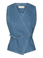 Neo Noir Neo Noir, Samara Denim Waistcoat, Blue, Size: