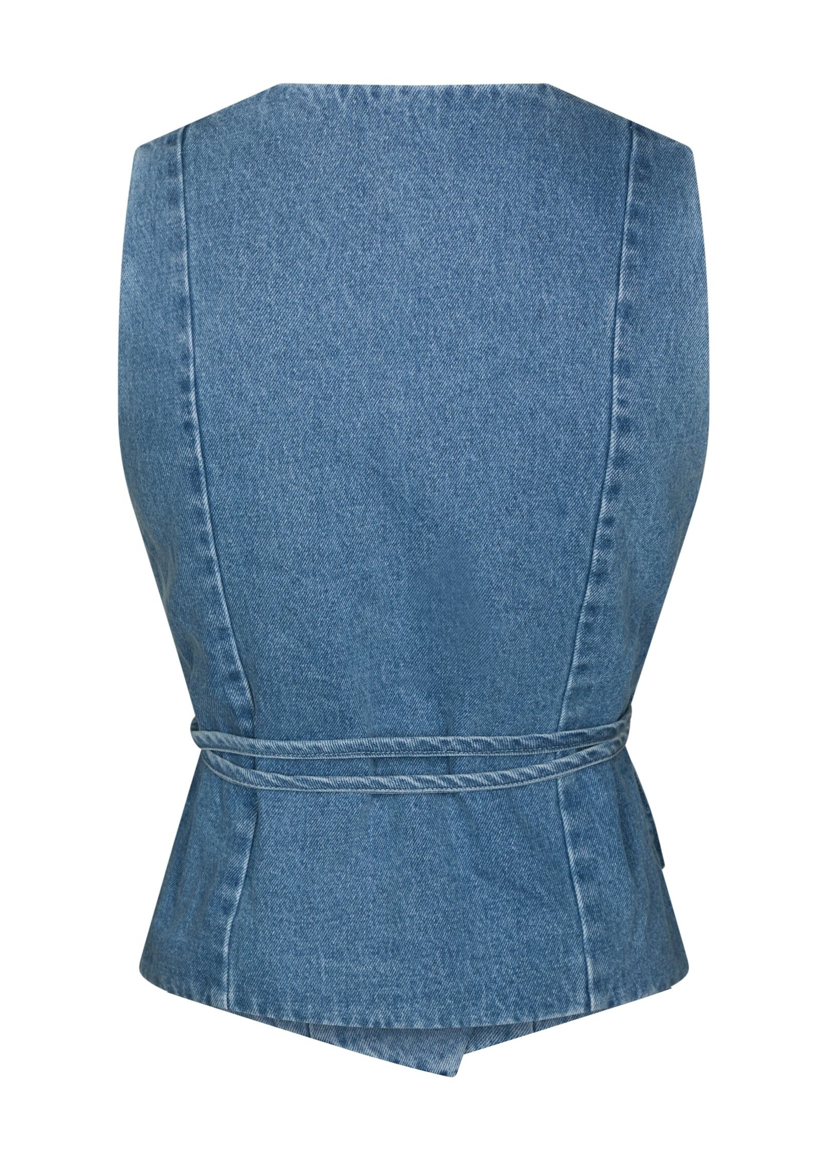Neo Noir Neo Noir, Samara Denim Waistcoat, Blue, Size: