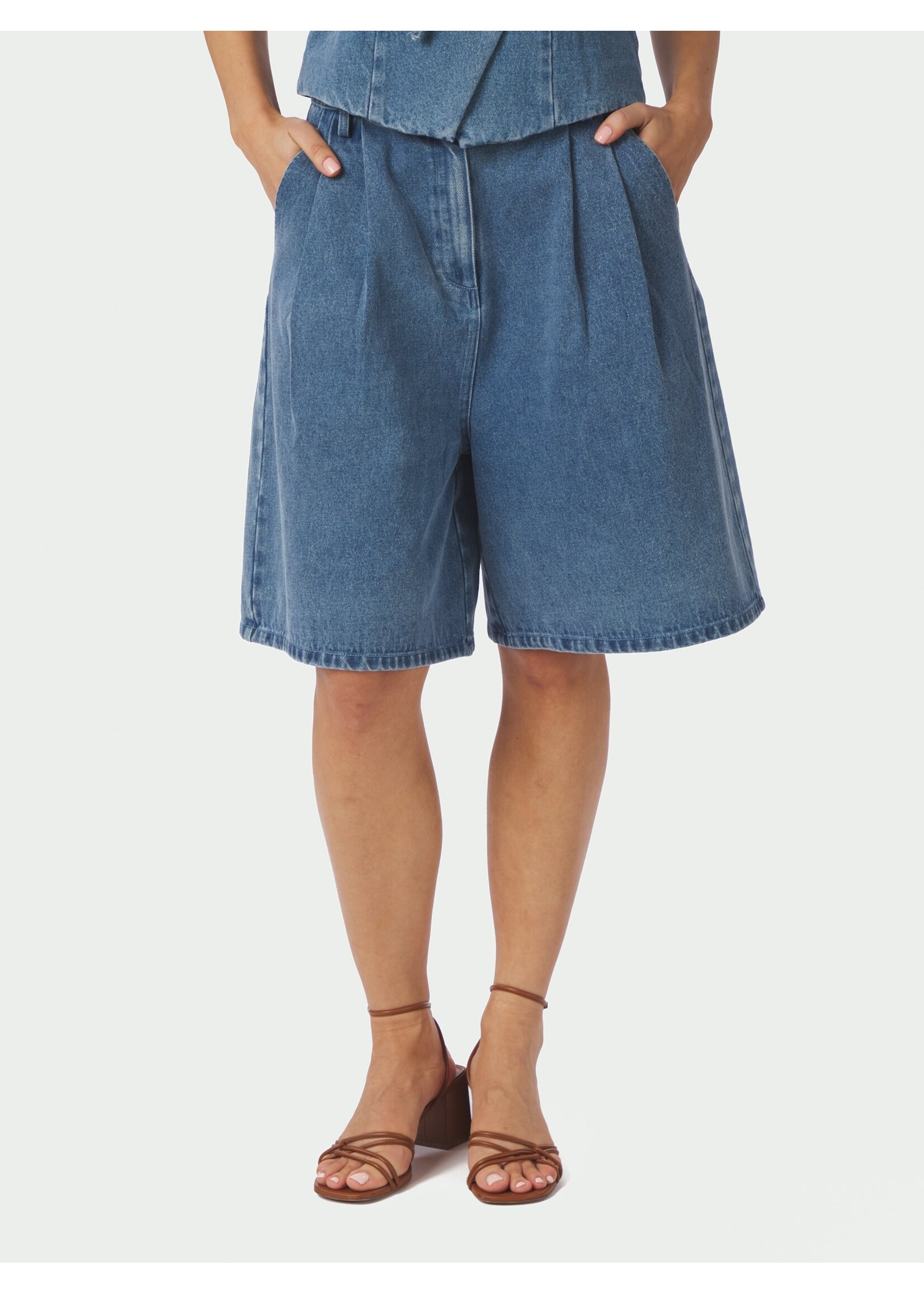 Neo Noir Neo Noir, Rosel Denim Shorts Production, Blue, Size:
