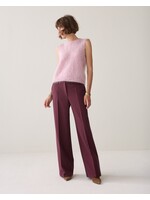 Summum Summum, Trousers Foam uni, Dark burgundy, Size: