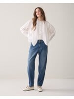 Summum Summum, Tapered jeans Soft fine twill, Dark blue denim, Size:
