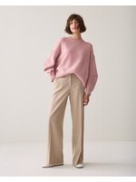 Summum Summum, Trousers wide leg Twill melange, Light taupe, Size;