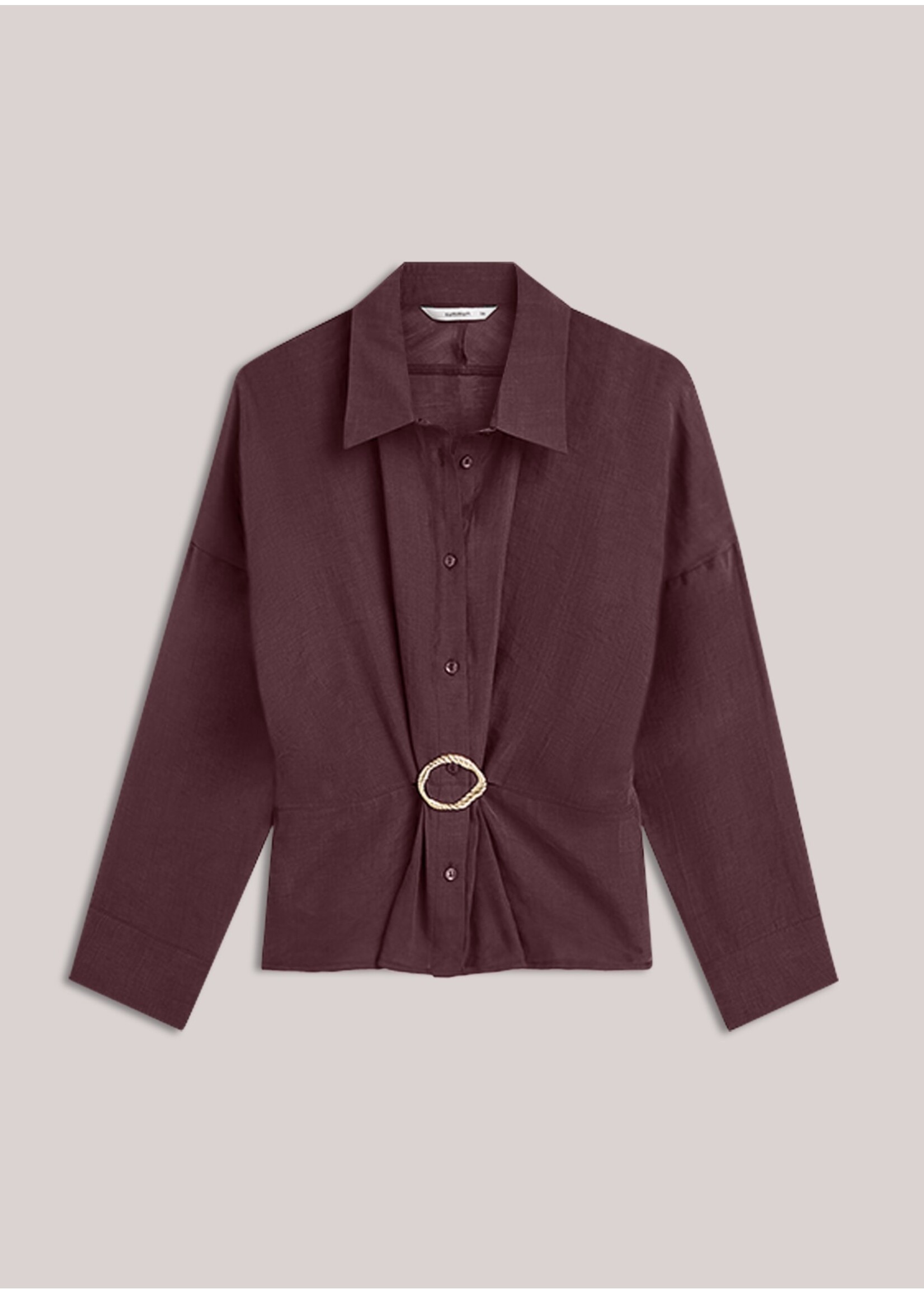 Summum Summum, Blouse Lyocell blend, Dark Burgundy, Size: