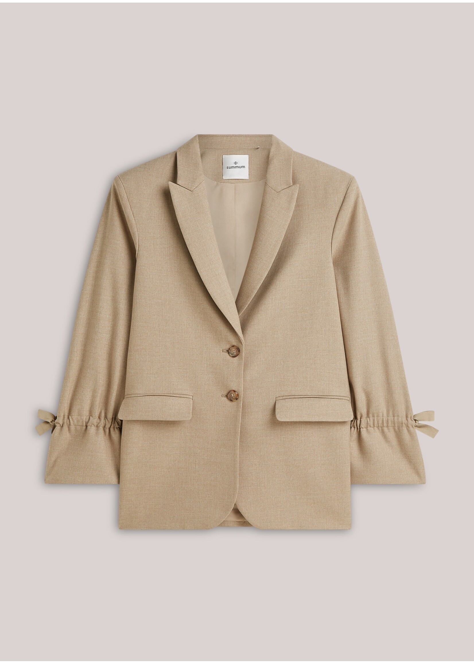 Summum Summum, Blazer Twill melange, Light taupe, Size: