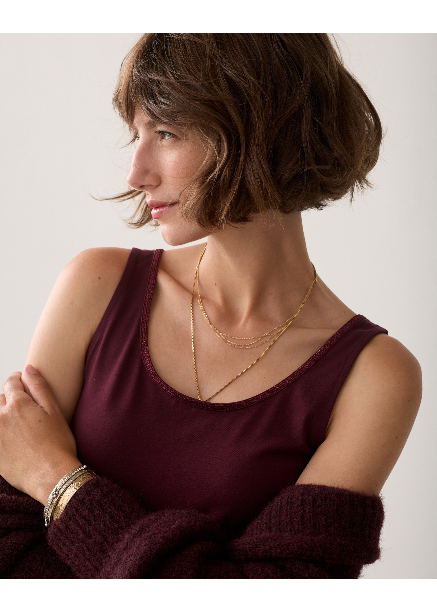 Summum Summum, Reversible top, Dark burgundy, Size;