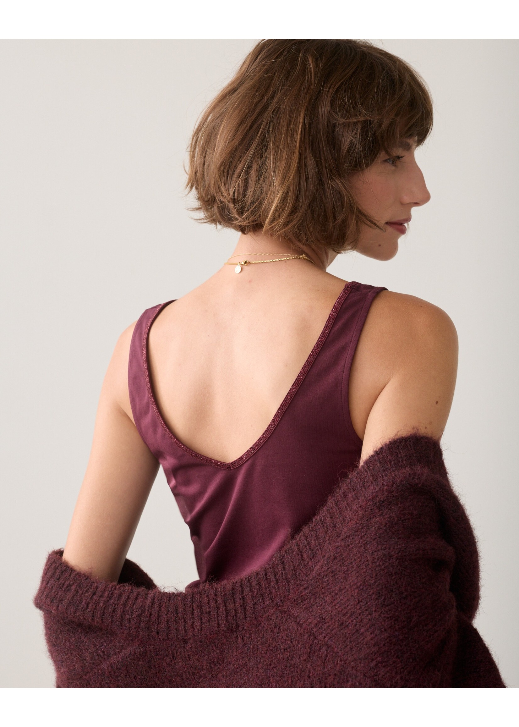 Summum Summum, Reversible top, Dark burgundy, Size;