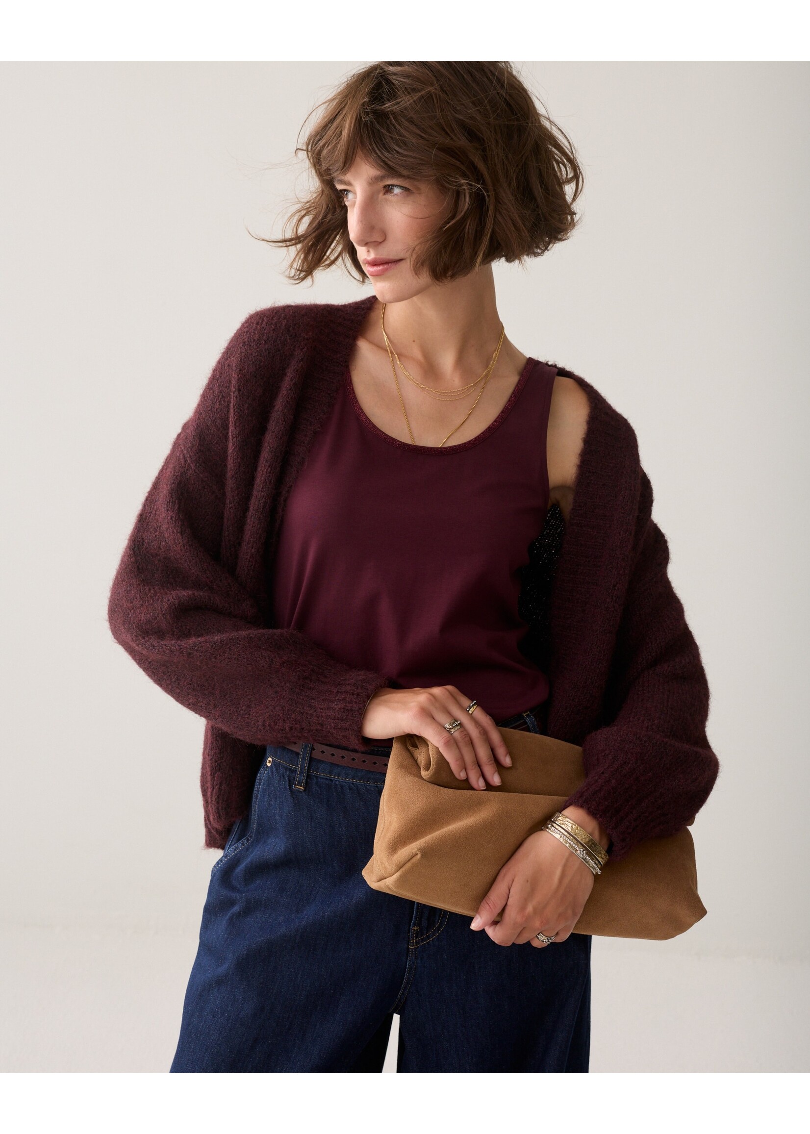 Summum Summum, Reversible top, Dark burgundy, Size;